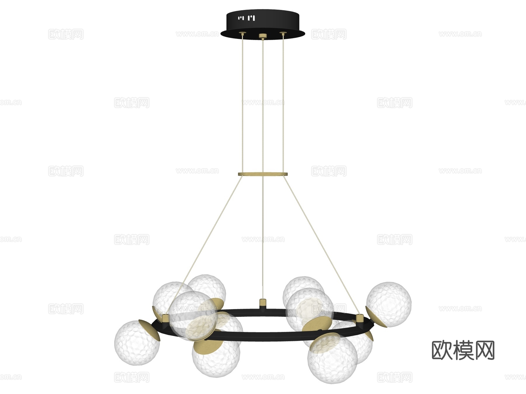 吊灯 金属吊灯 玻璃吊灯 装饰灯具su模型