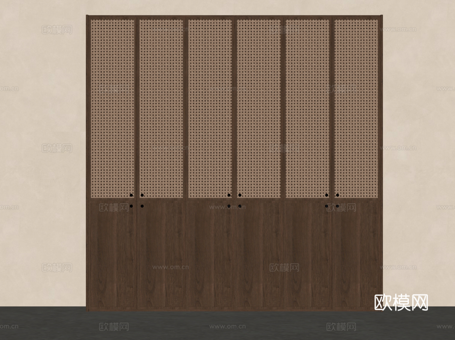 中古风书柜su模型