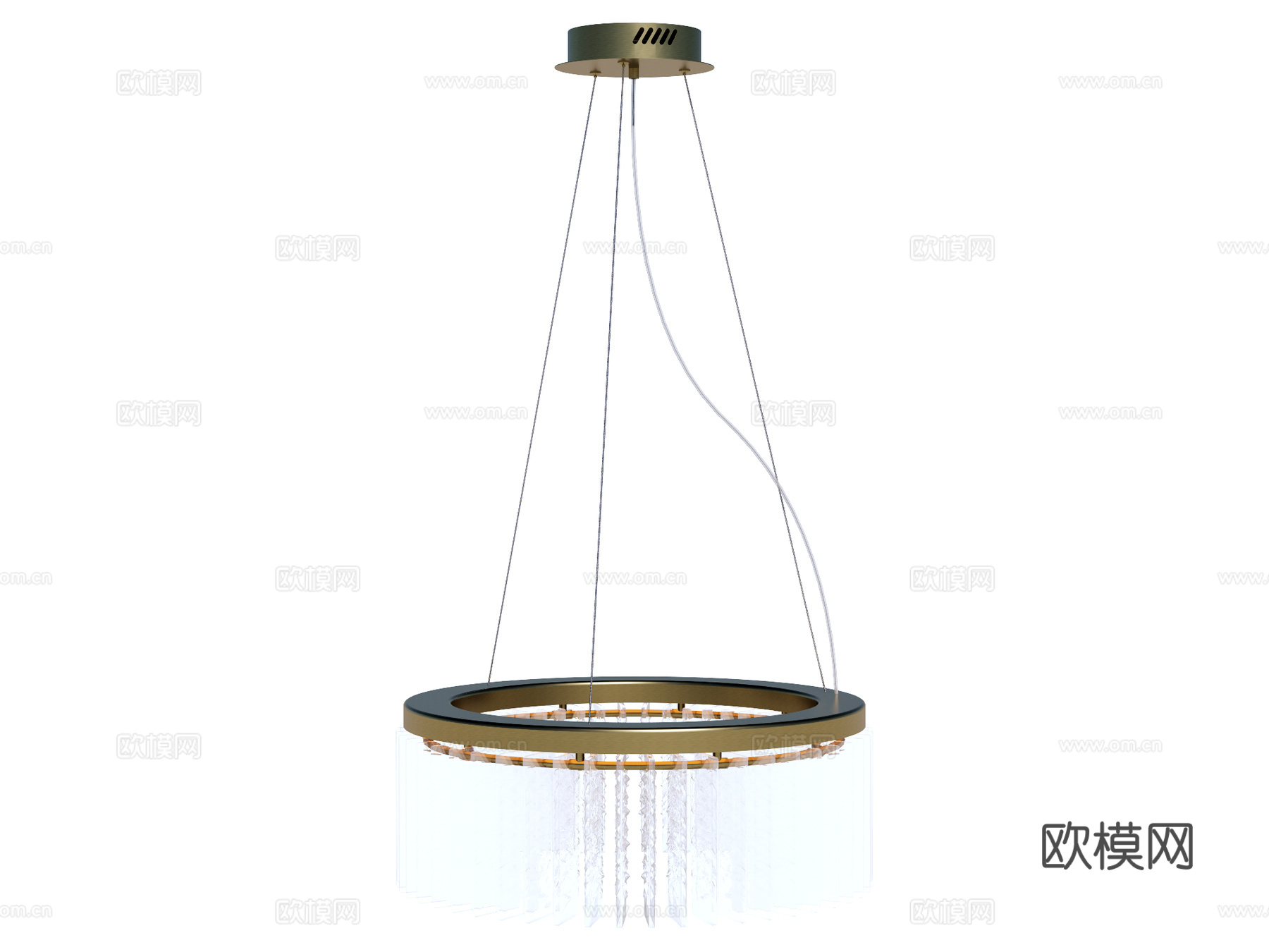 吊灯 水晶吊灯 金属吊灯 装饰灯具su模型下载（渲染图1）