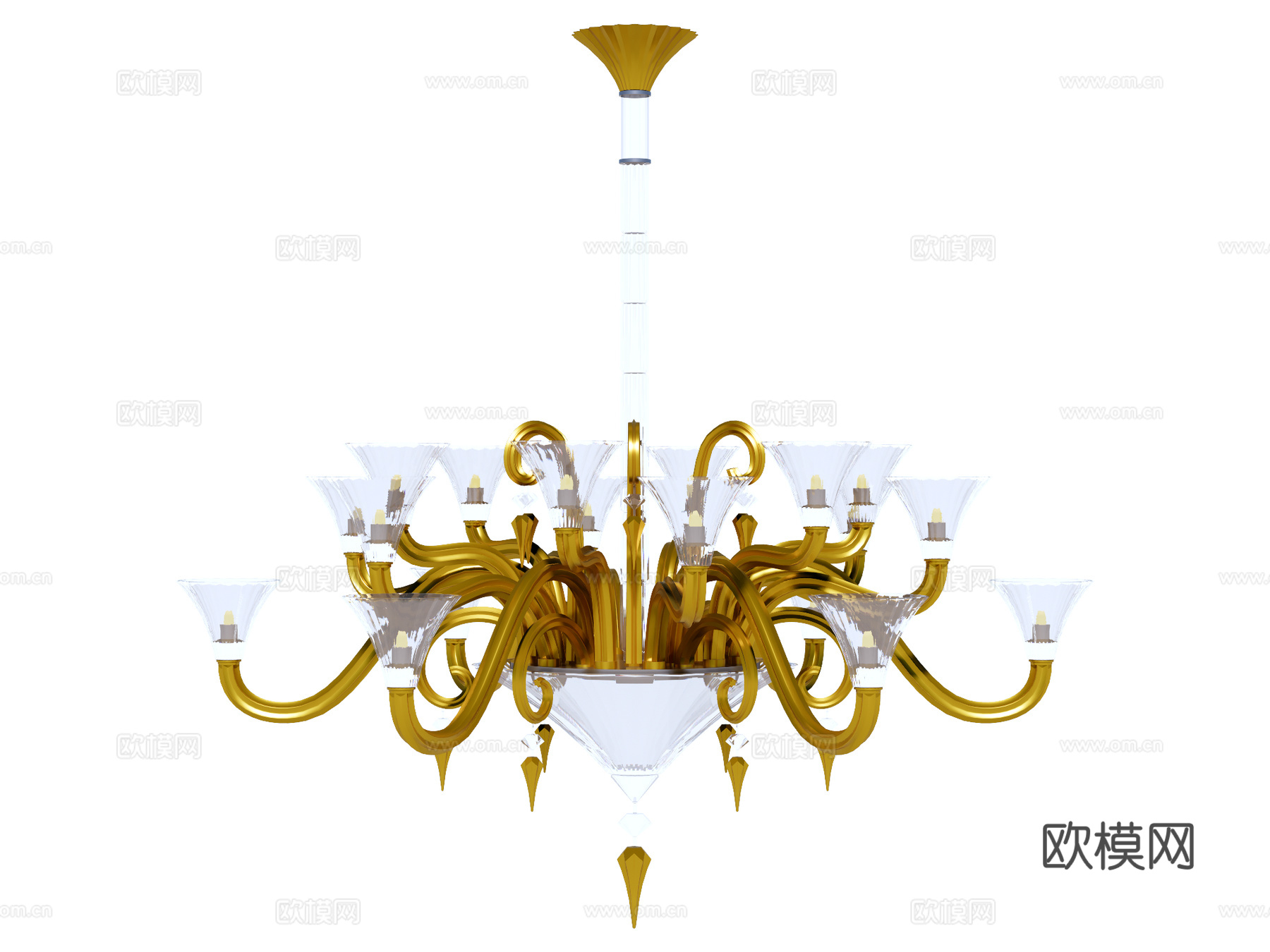 吊灯 水晶吊灯 金属吊灯 装饰灯具su模型