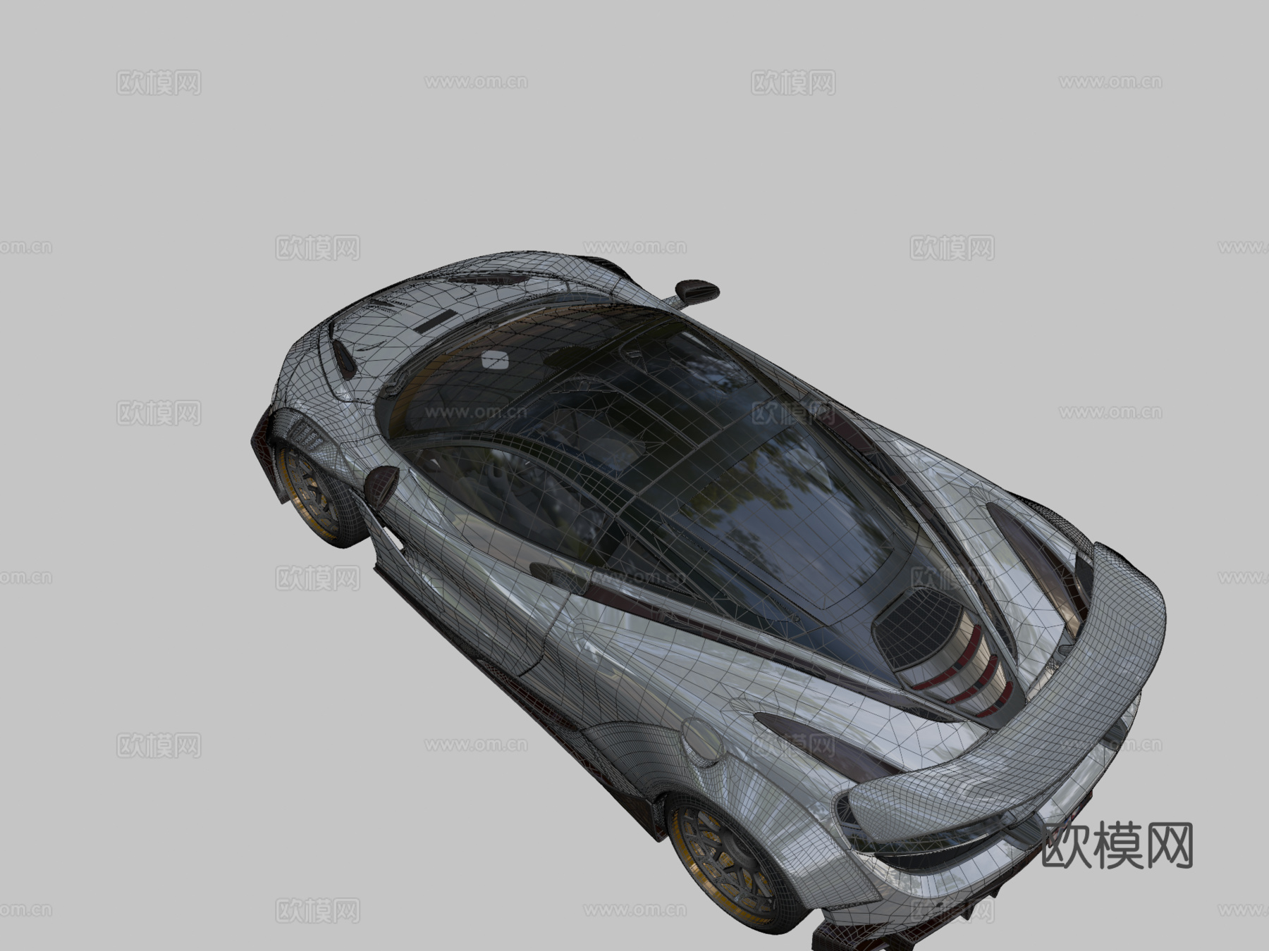 迈凯伦720S LBWK 未完成3d模型3d模型下载（渲染图2）