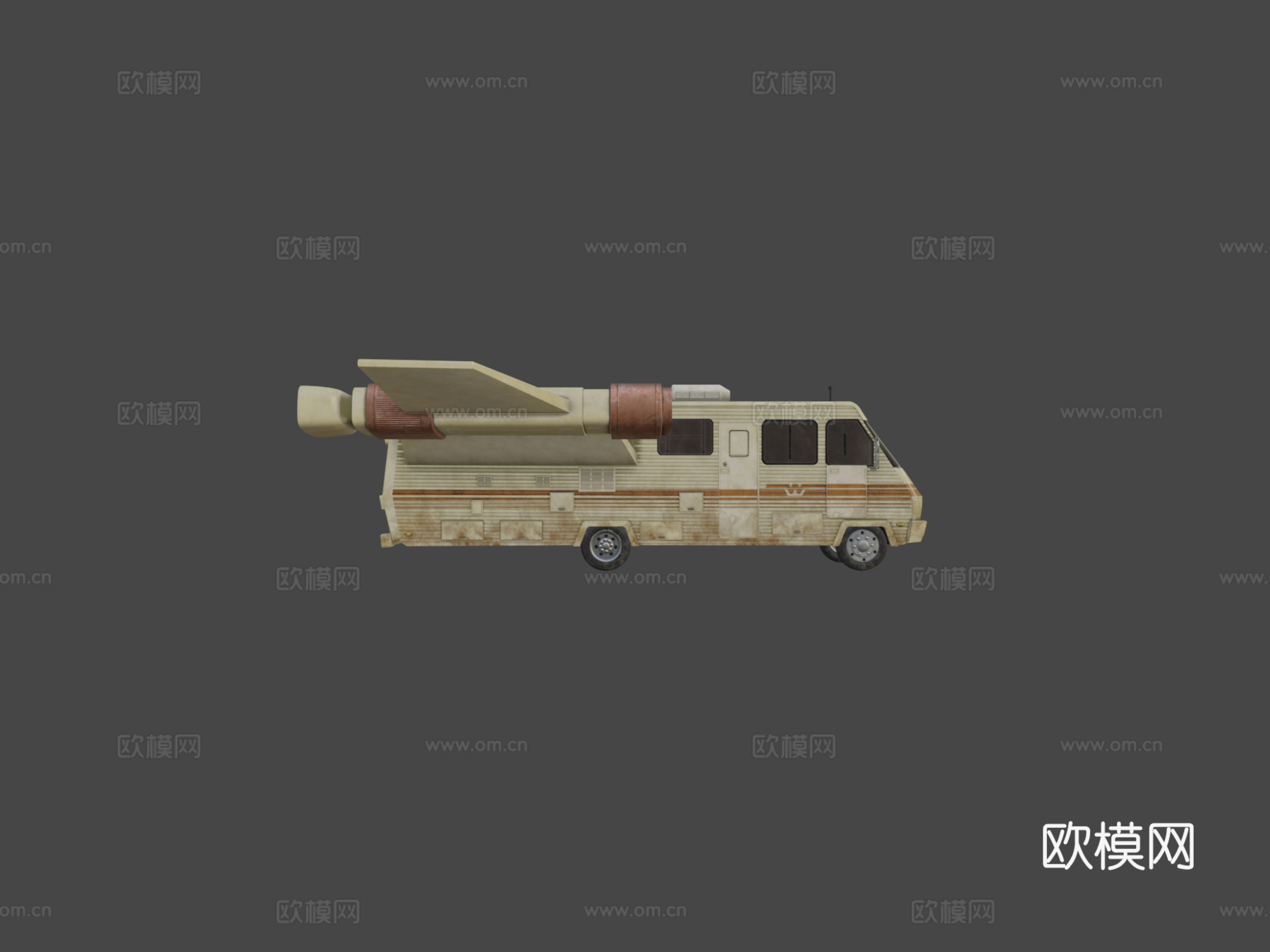 太空炮弹房车3d模型下载（渲染图5）