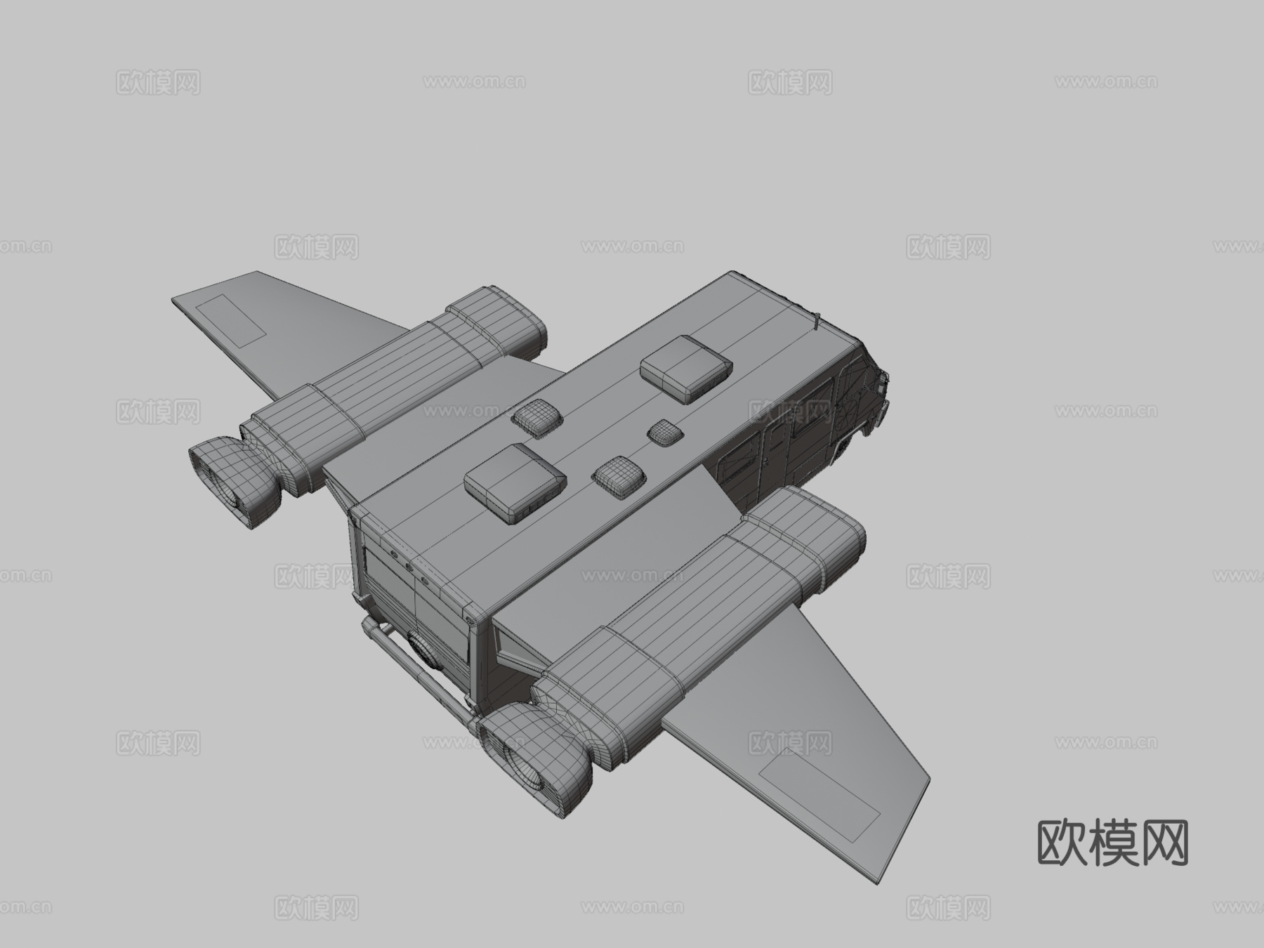 太空炮弹房车3d模型下载（渲染图3）