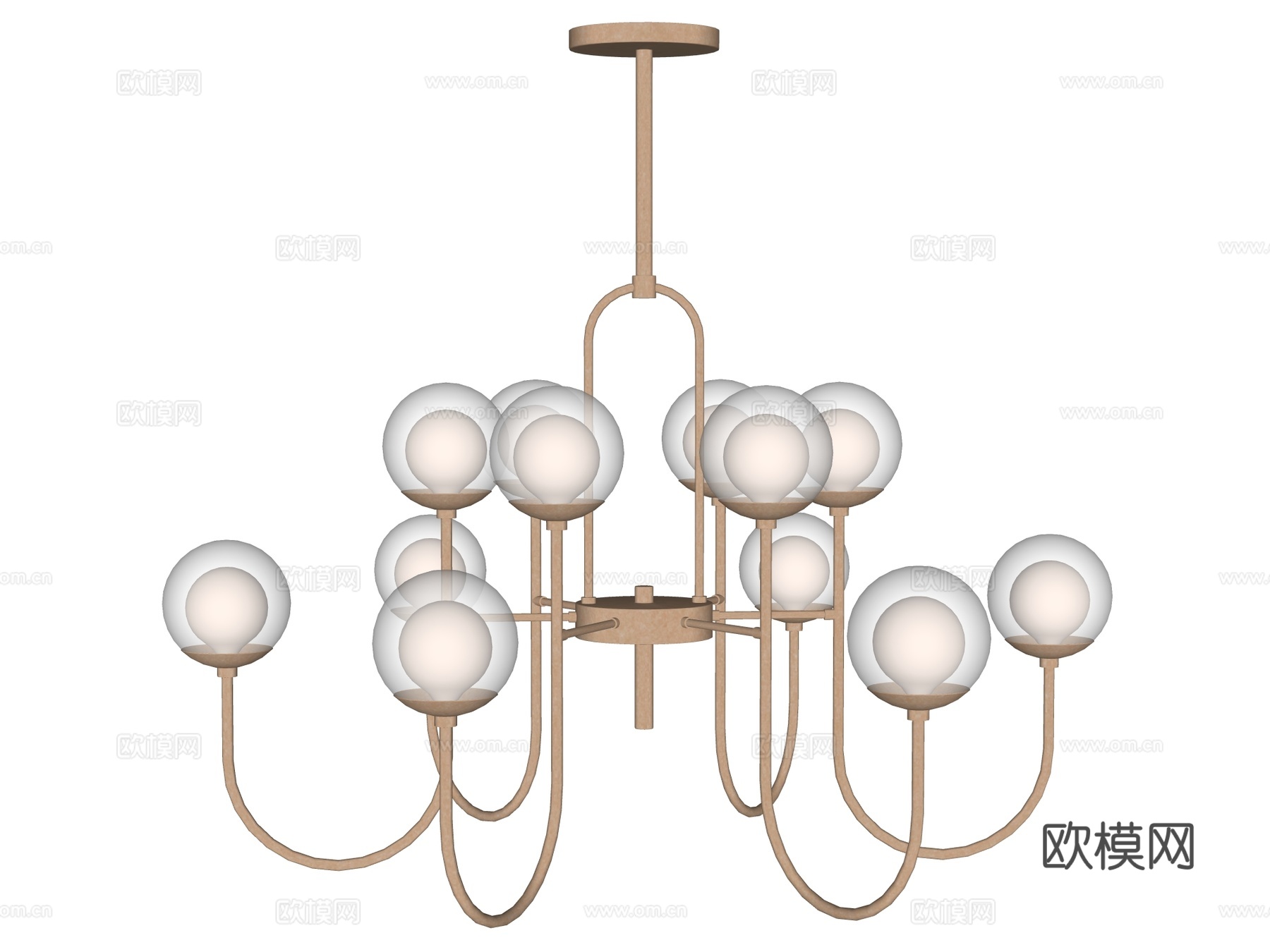 吊灯 金属吊灯 玻璃吊灯 装饰灯具su模型