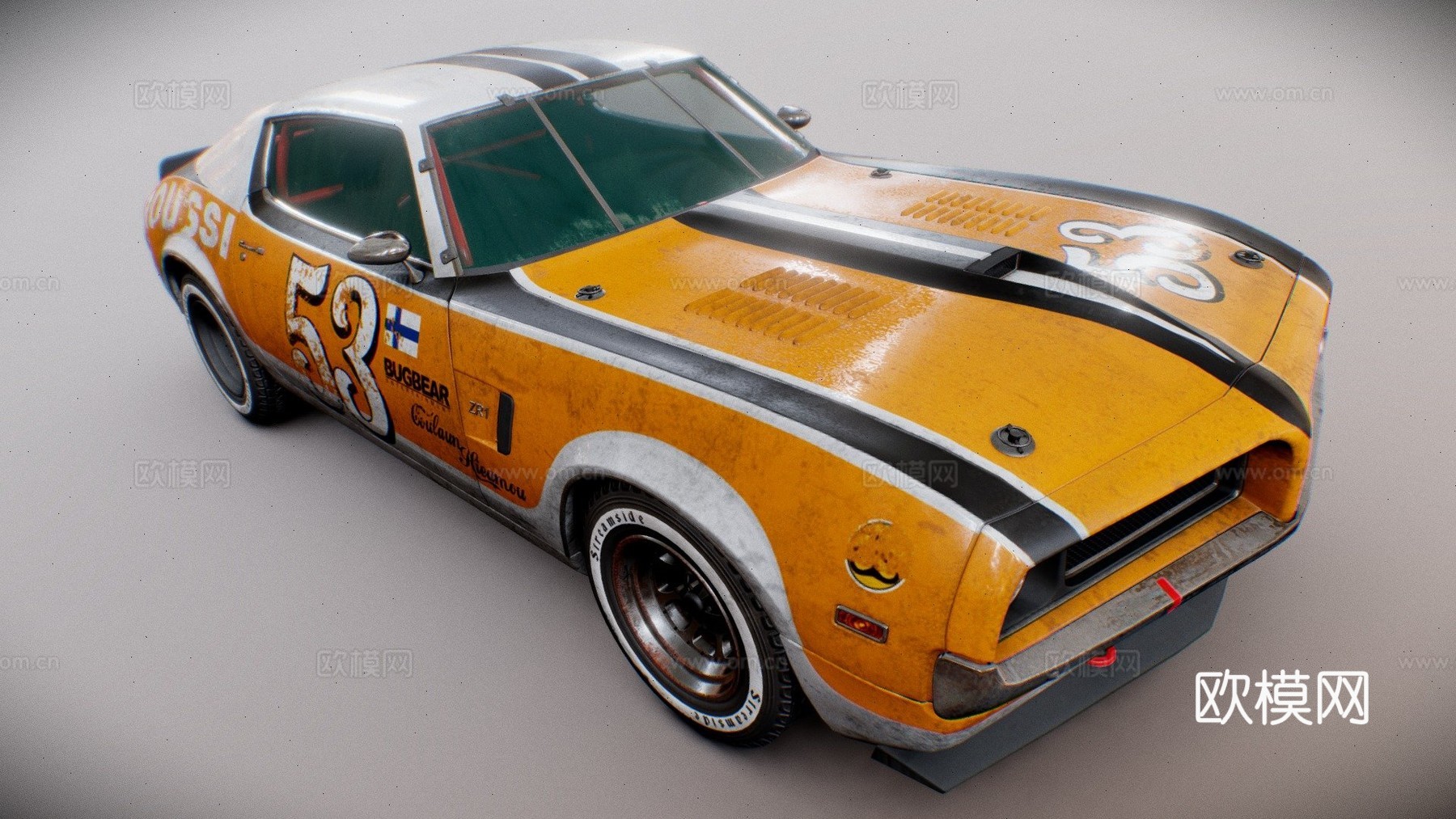 美国01  熊怪的废车大赛3d模型下载（渲染图1）