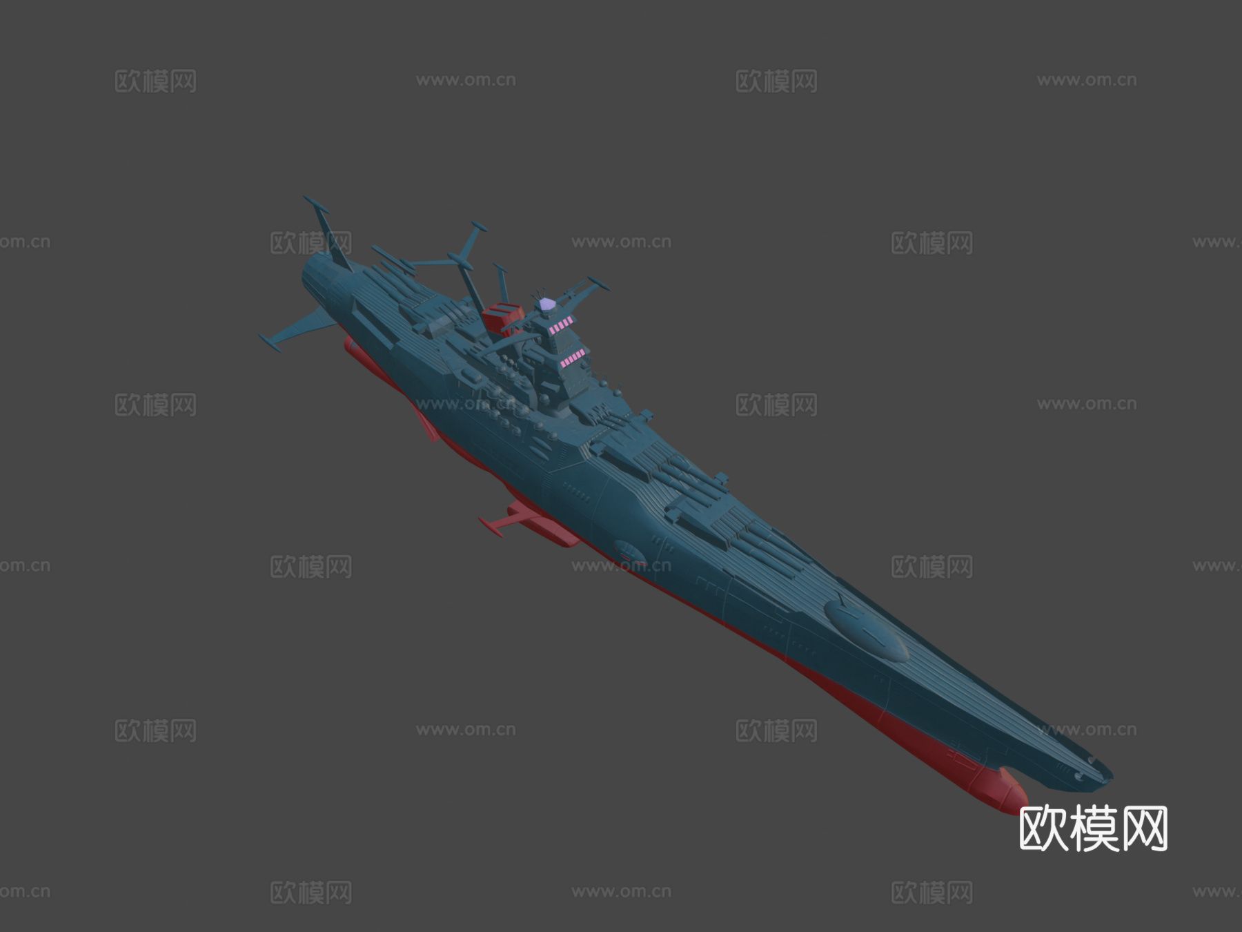 宇宙战舰大和号3d模型下载（渲染图8）
