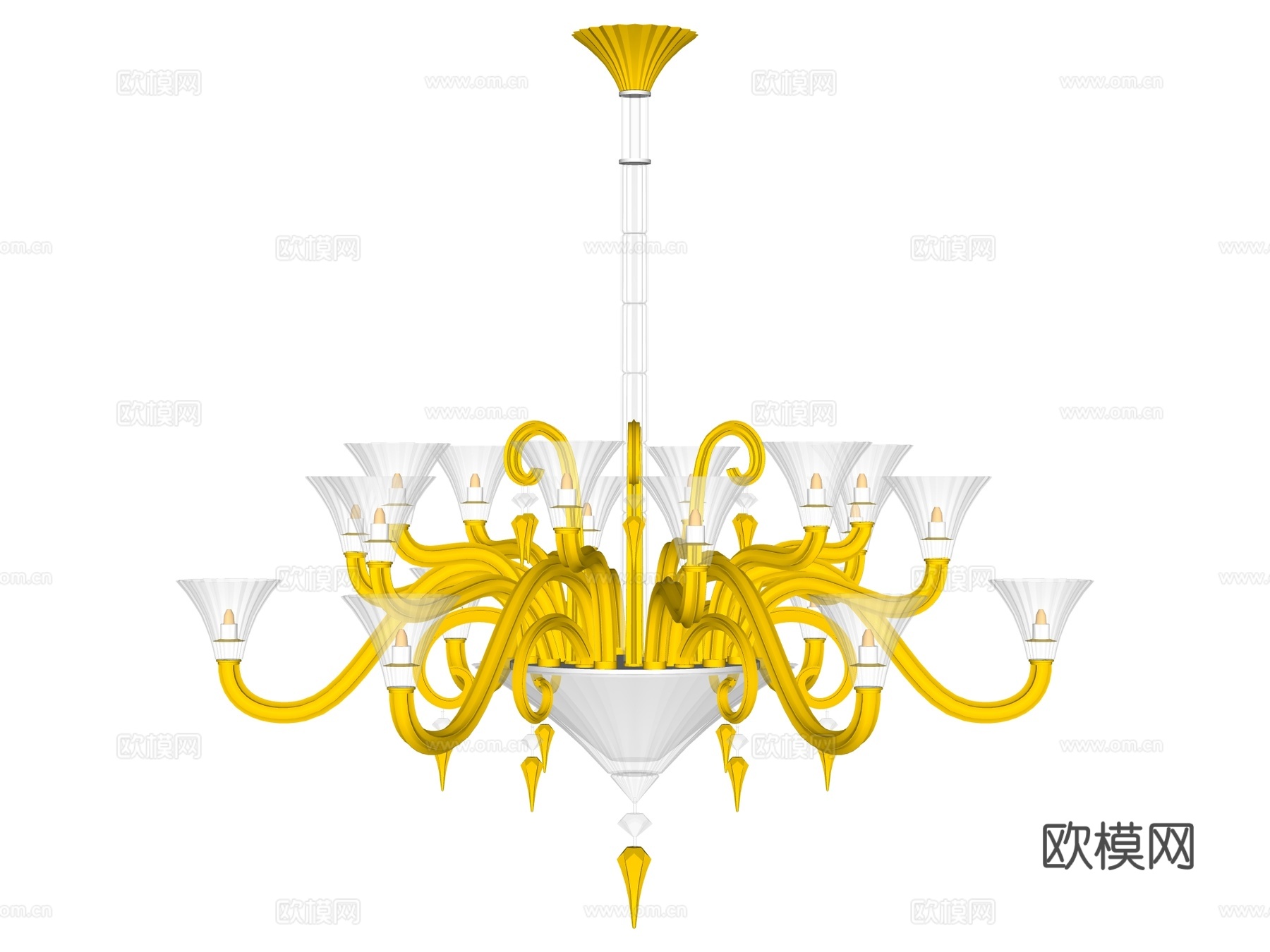 吊灯 水晶吊灯 金属吊灯 装饰灯具su模型