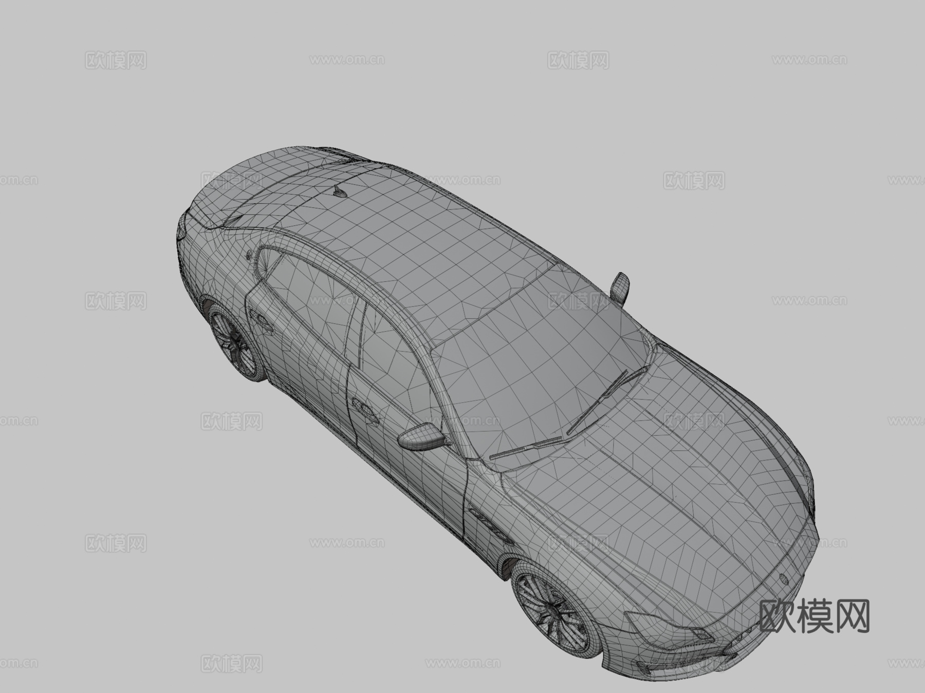 AC  玛莎拉蒂 四门轿车3d模型下载（渲染图3）