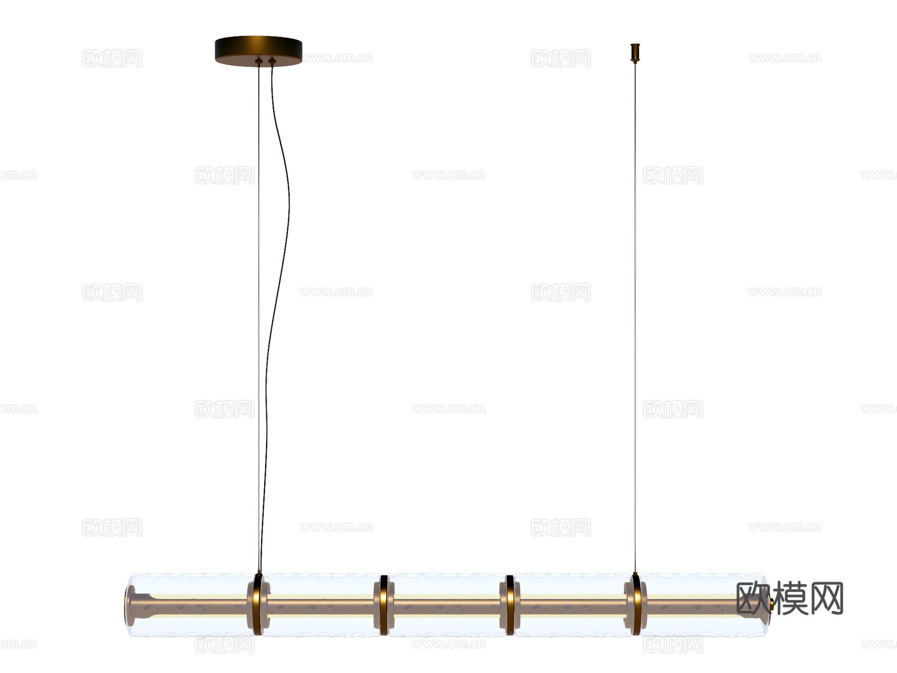 吊灯 金属吊灯 玻璃吊灯 条形吊灯 装饰灯具su模型