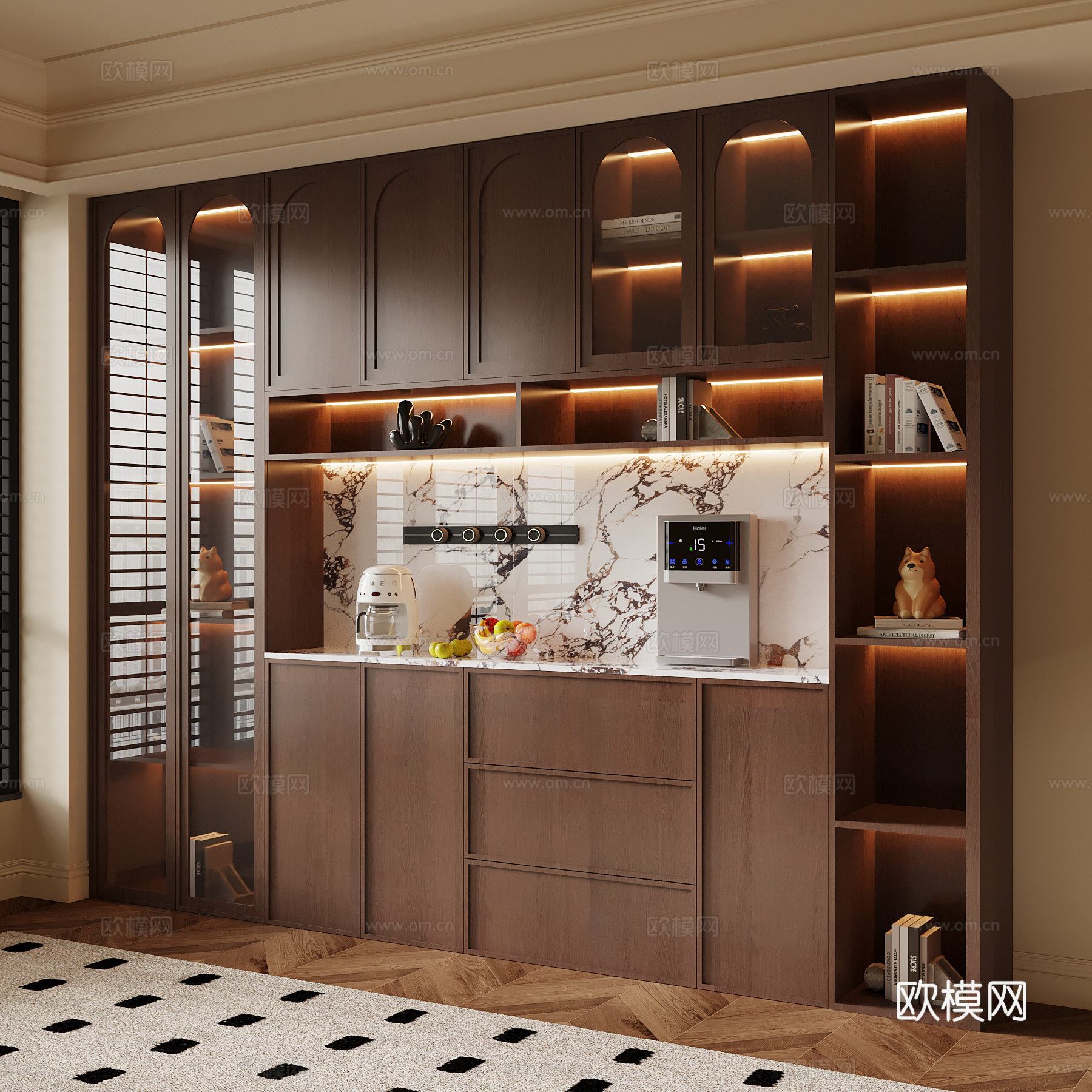 法式中古风餐边柜su模型