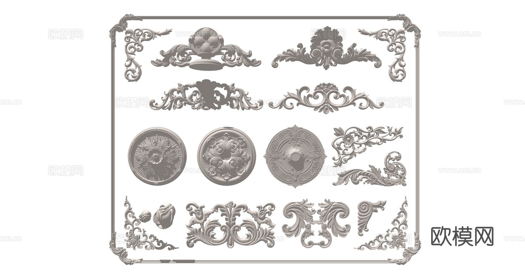 欧式构件su模型