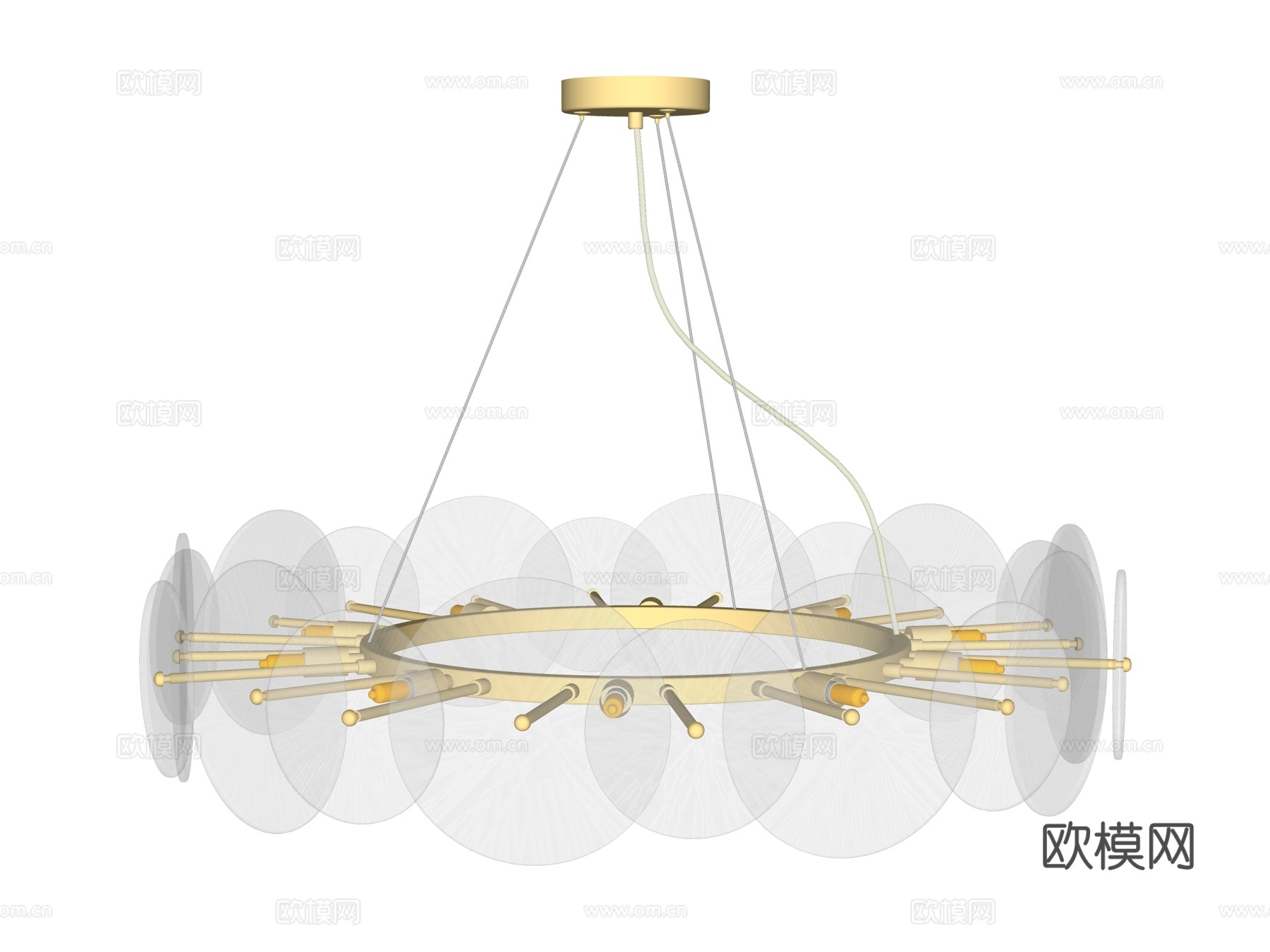 吊灯 水晶吊灯 金属吊灯 装饰灯具su模型