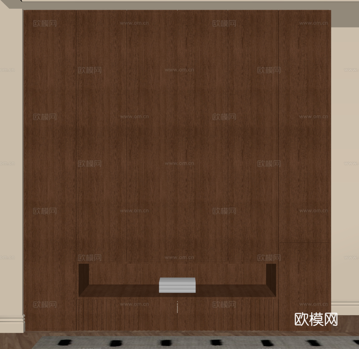 中古风衣柜su模型