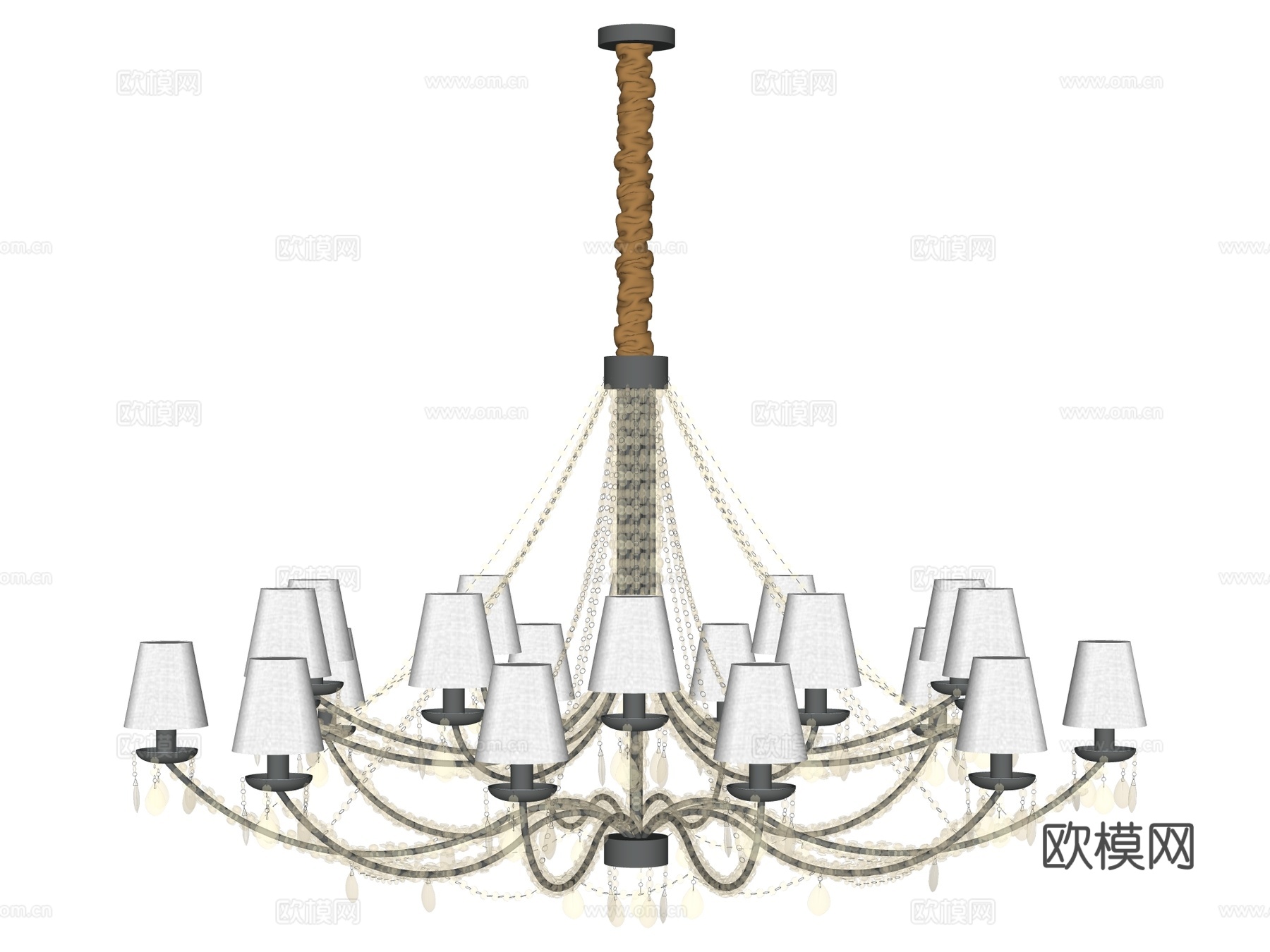 吊灯 水晶吊灯 金属吊灯 装饰灯具su模型