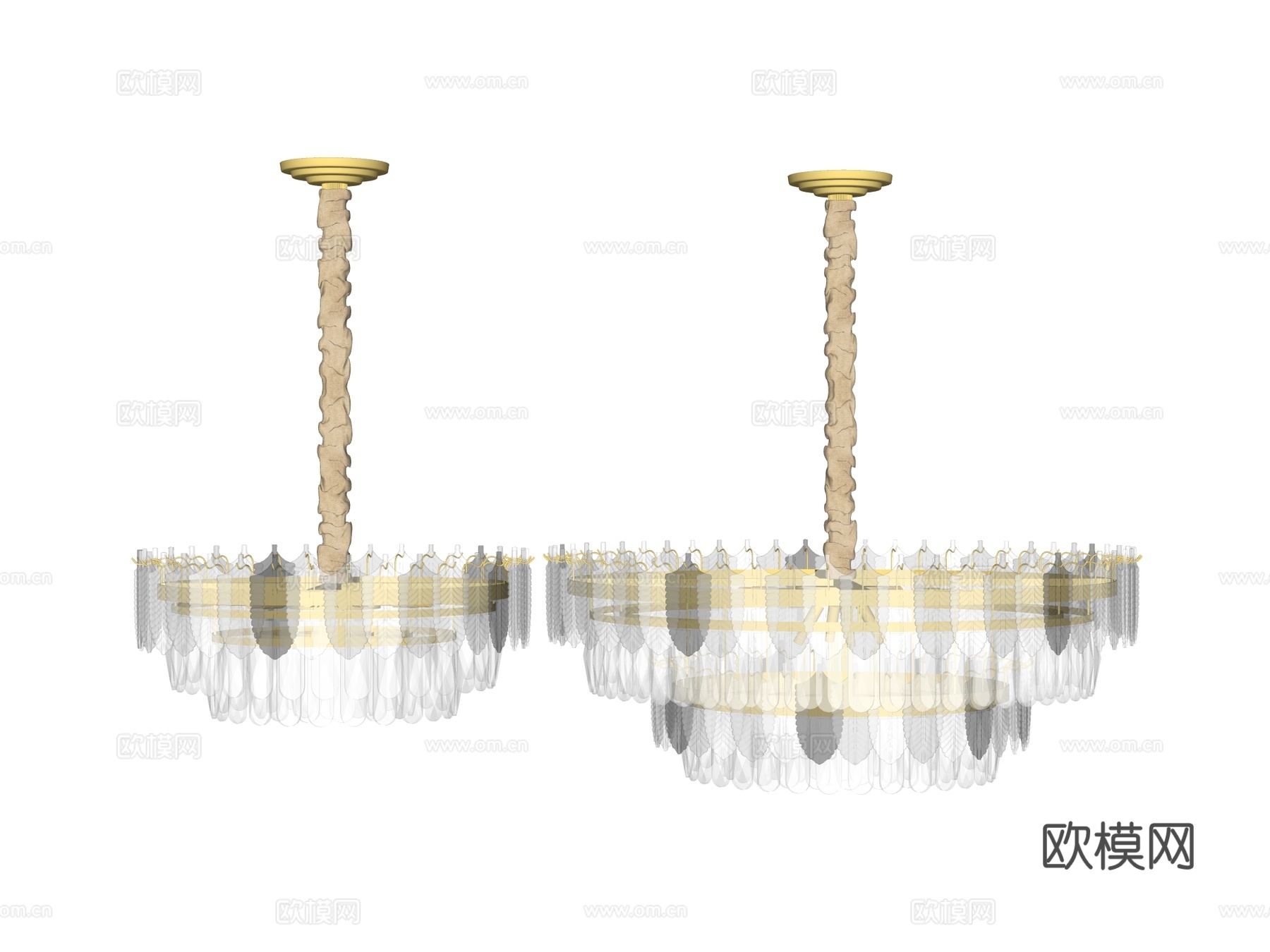 吊灯 水晶吊灯 金属吊灯 装饰灯具su模型