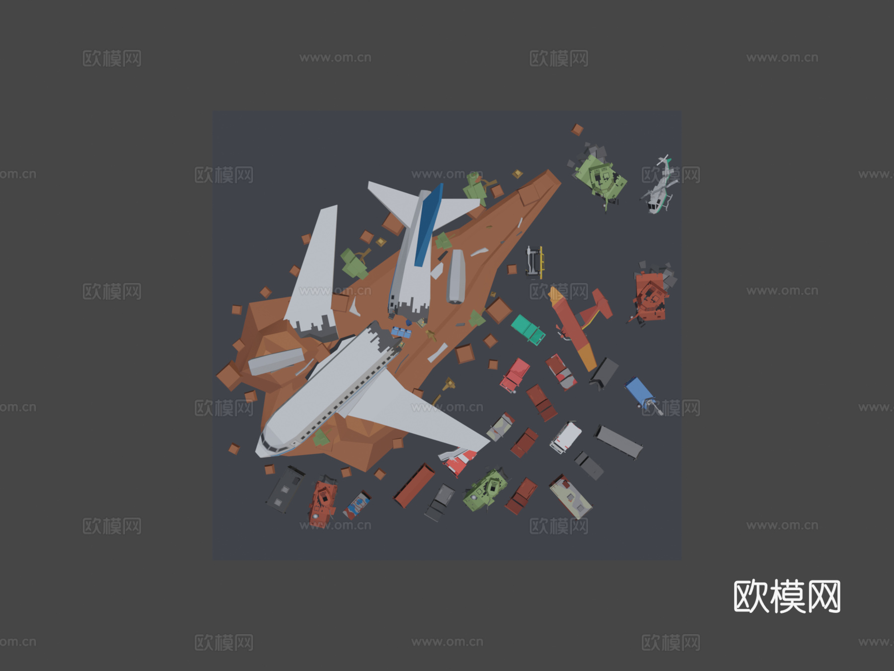 简易末世  受损车辆3d模型下载（渲染图8）