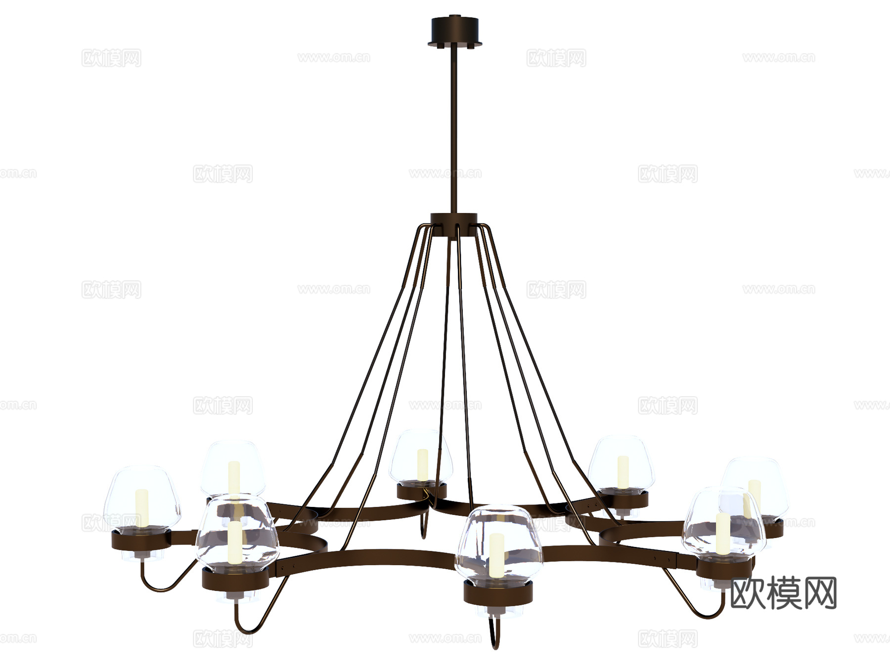 吊灯 金属吊灯 玻璃吊灯 装饰灯具su模型