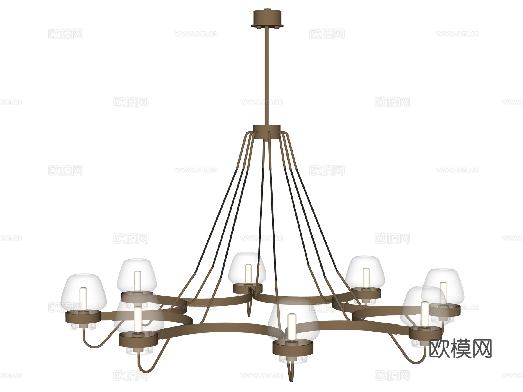 吊灯 金属吊灯 玻璃吊灯 装饰灯具su模型