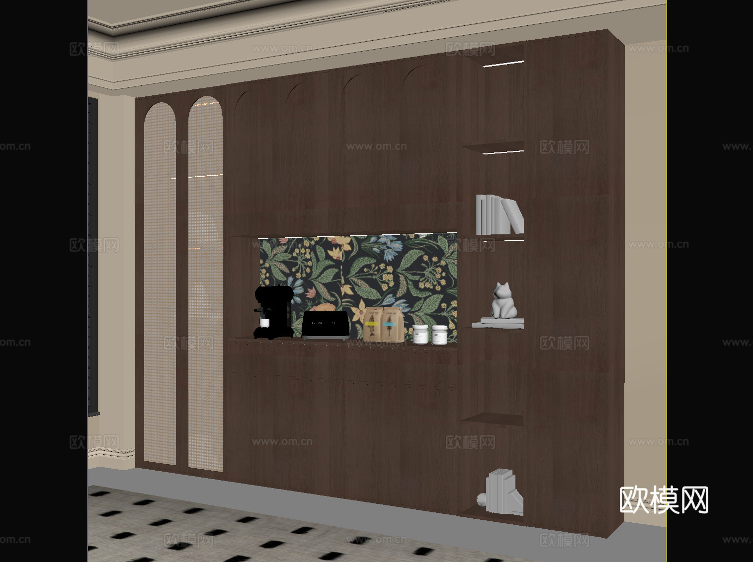 法式中古风餐边柜su模型