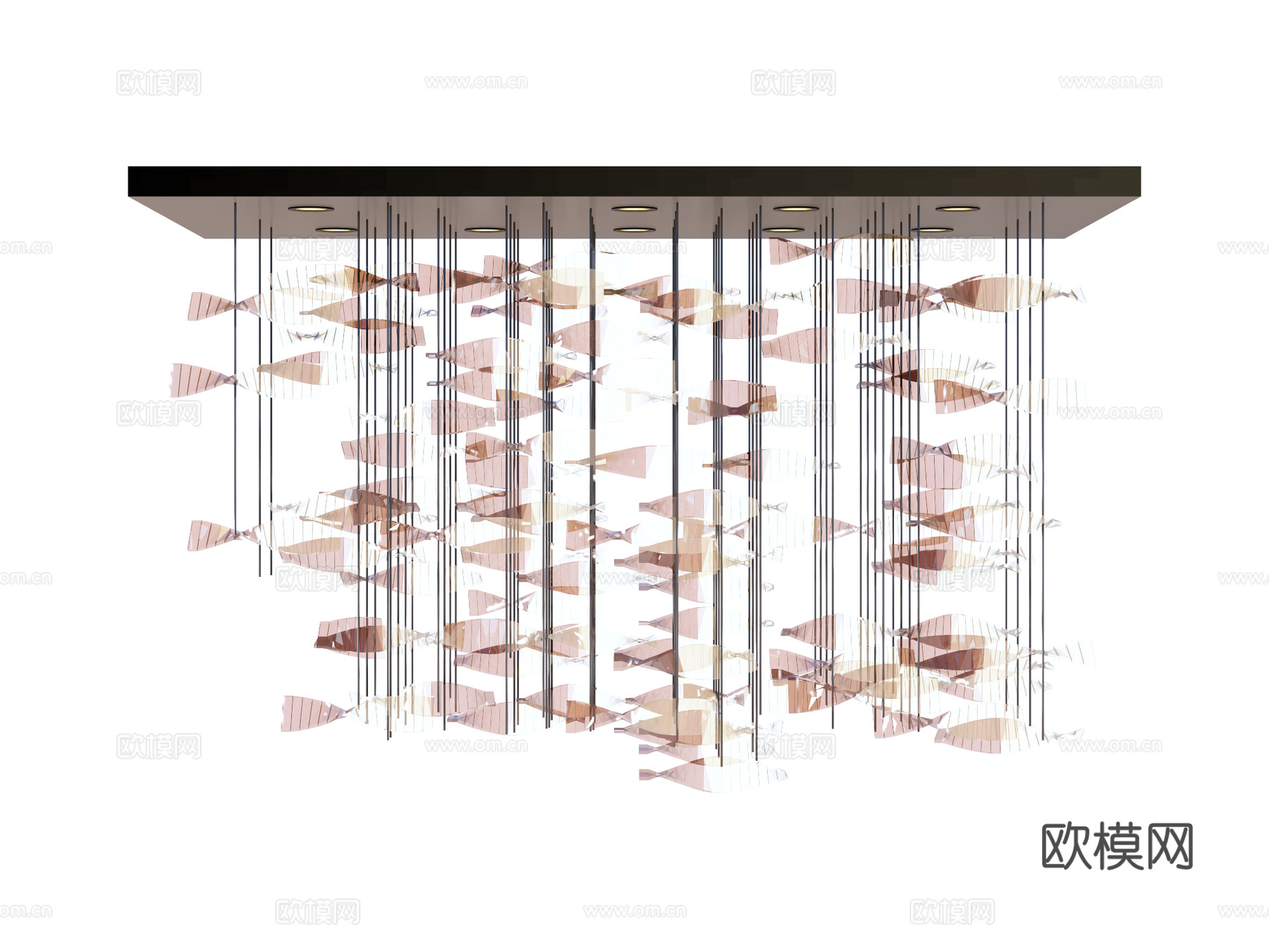 吊灯 水晶吊灯 金属吊灯 装饰灯具su模型