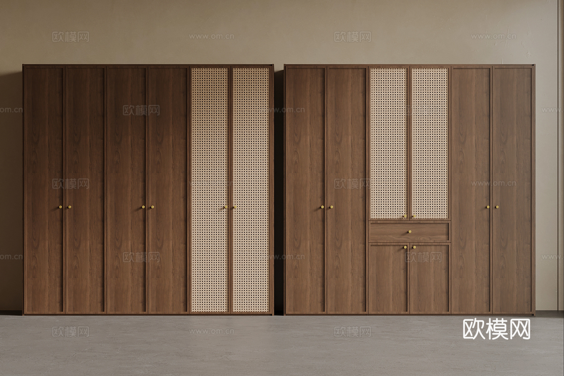 中古风衣柜su模型