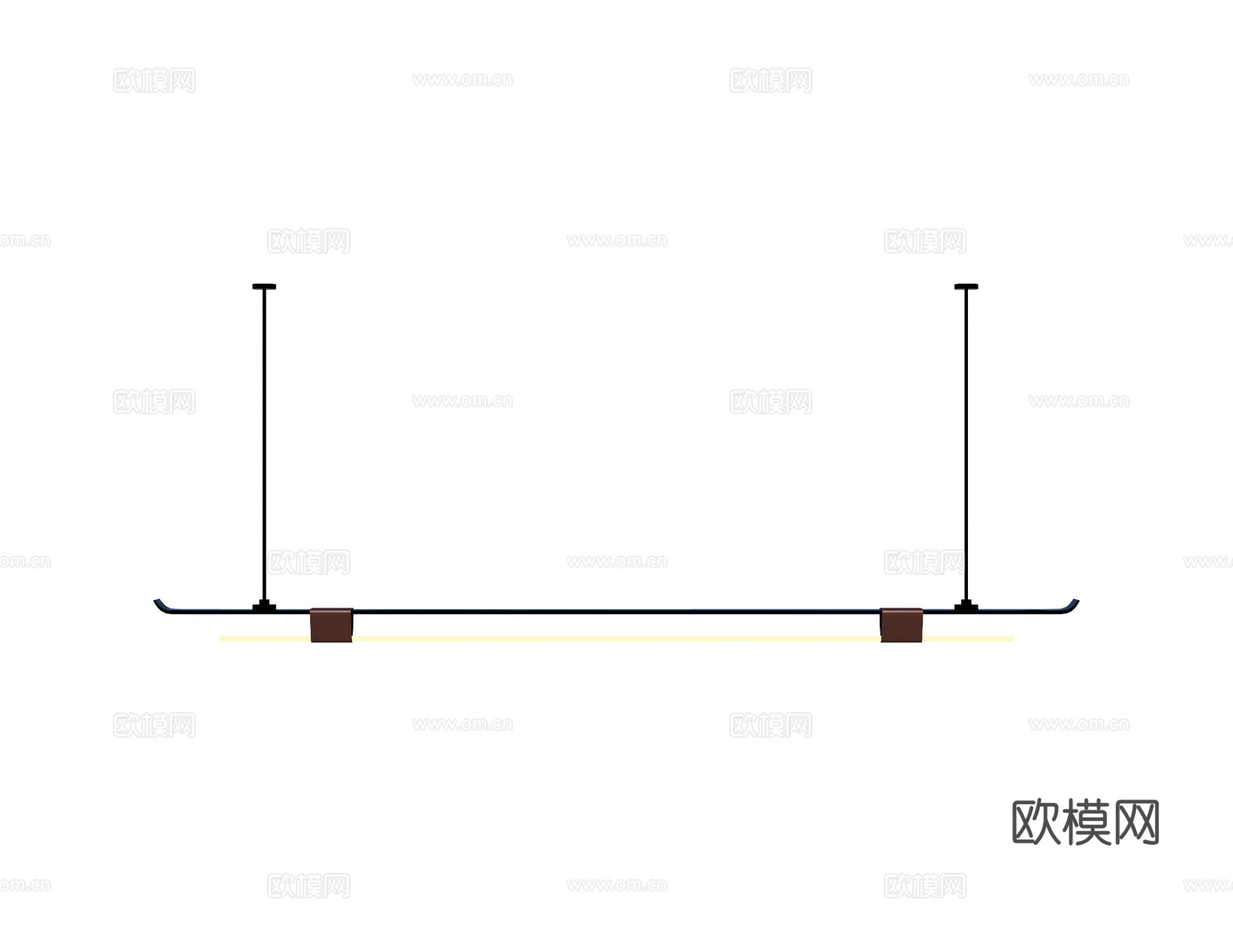 吊灯 金属吊灯 条形吊灯 装饰灯具su模型