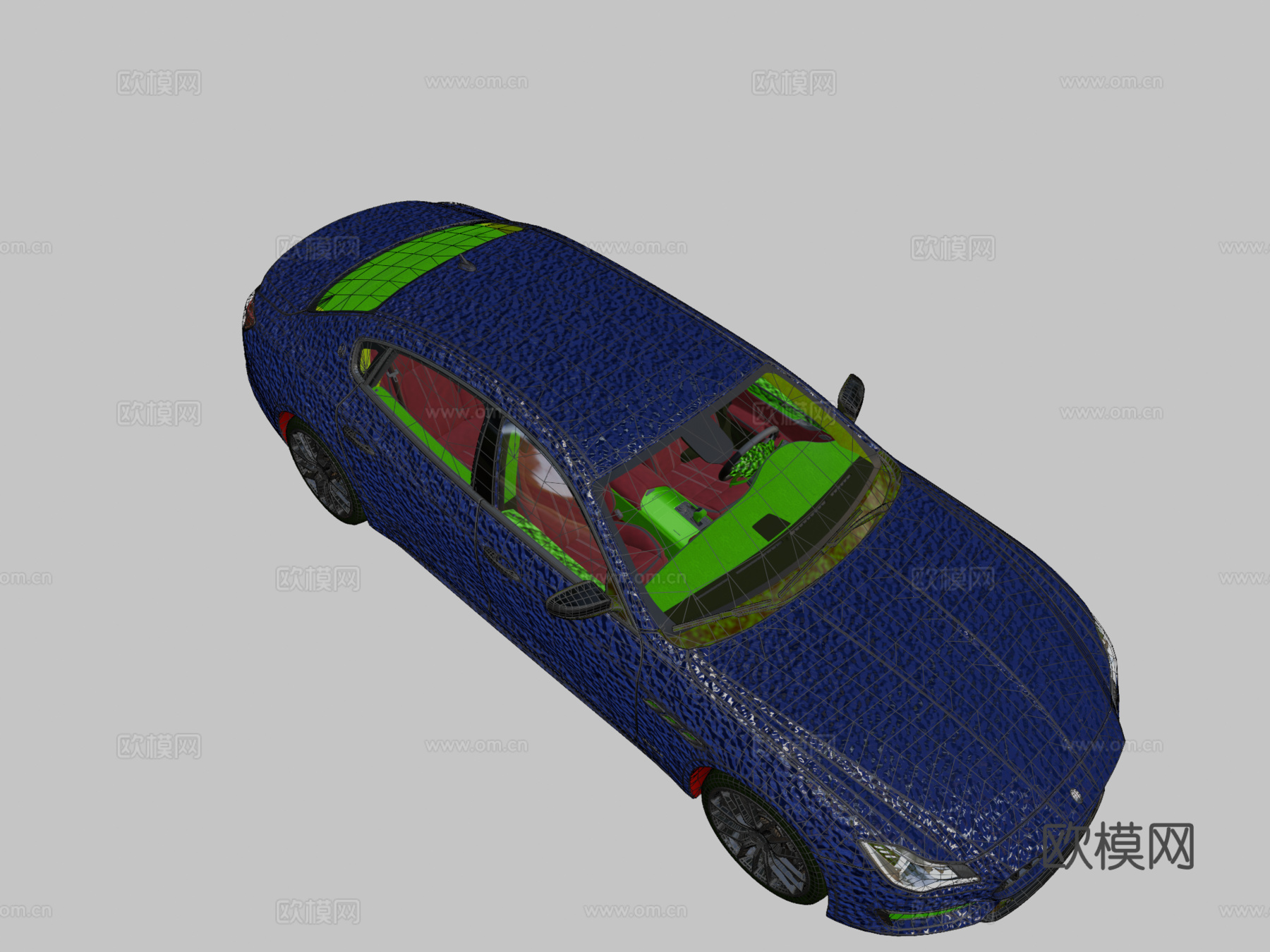 AC  玛莎拉蒂 四门轿车3d模型下载（渲染图2）