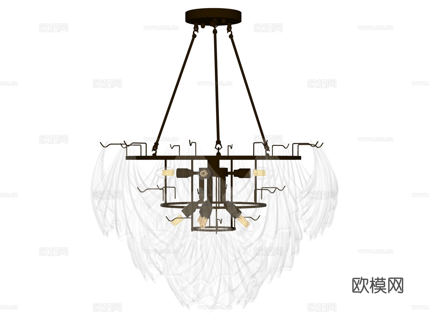 吊灯 水晶吊灯 金属吊灯 装饰灯具su模型