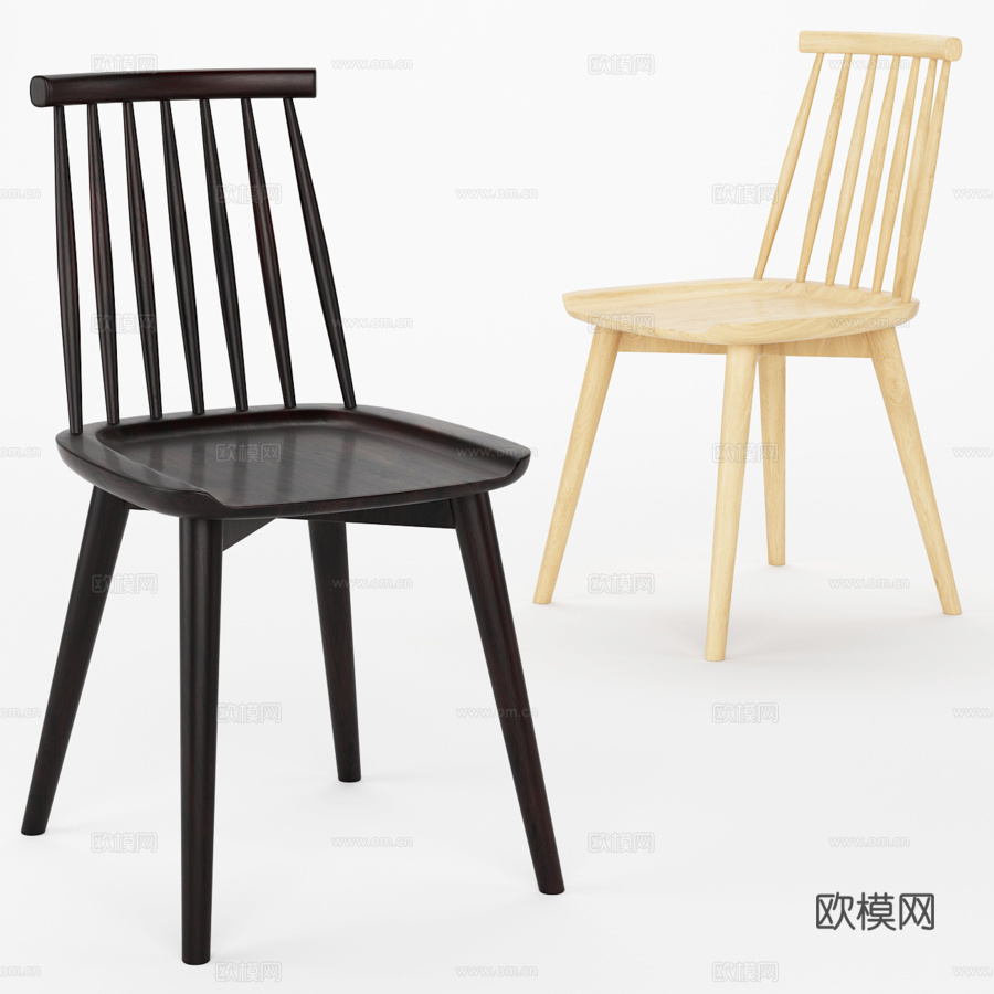 温莎椅023d模型下载