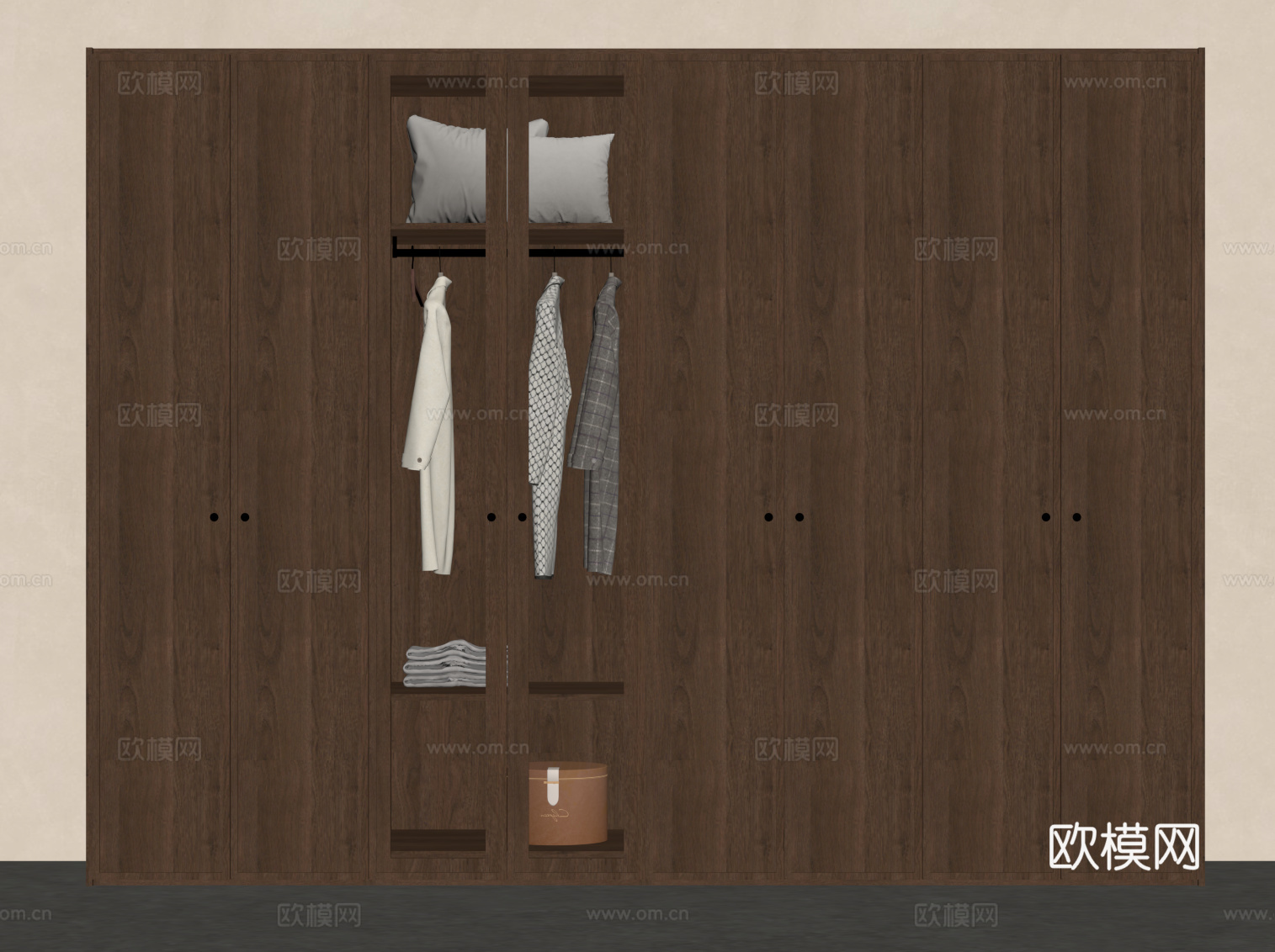 中古风衣柜su模型