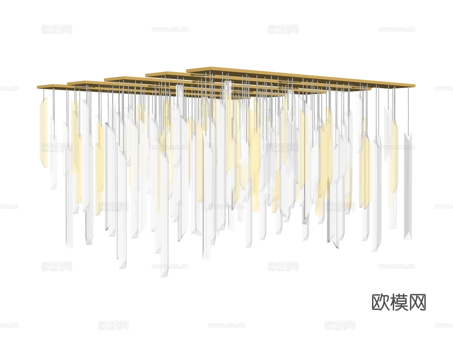 吊灯 水晶吊灯 金属吊灯 装饰灯具su模型下载（渲染图2）