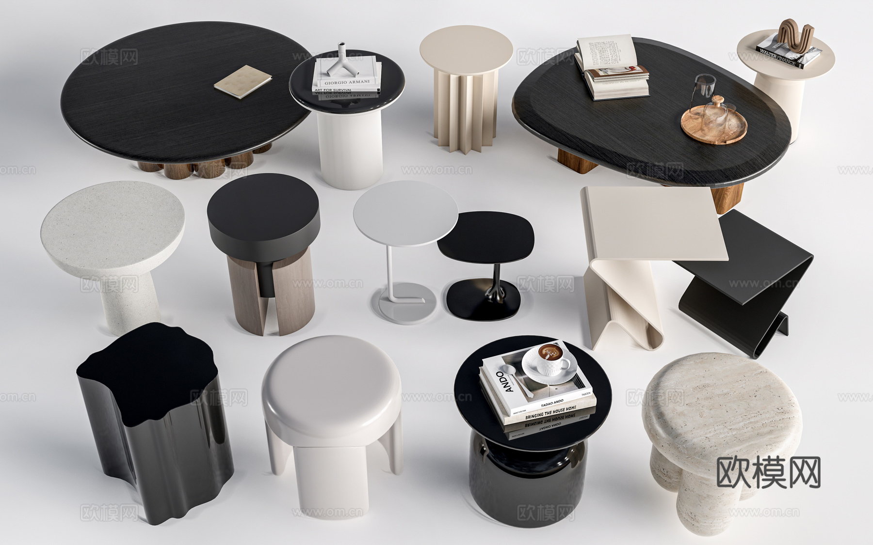 现代茶几 客厅茶几su模型