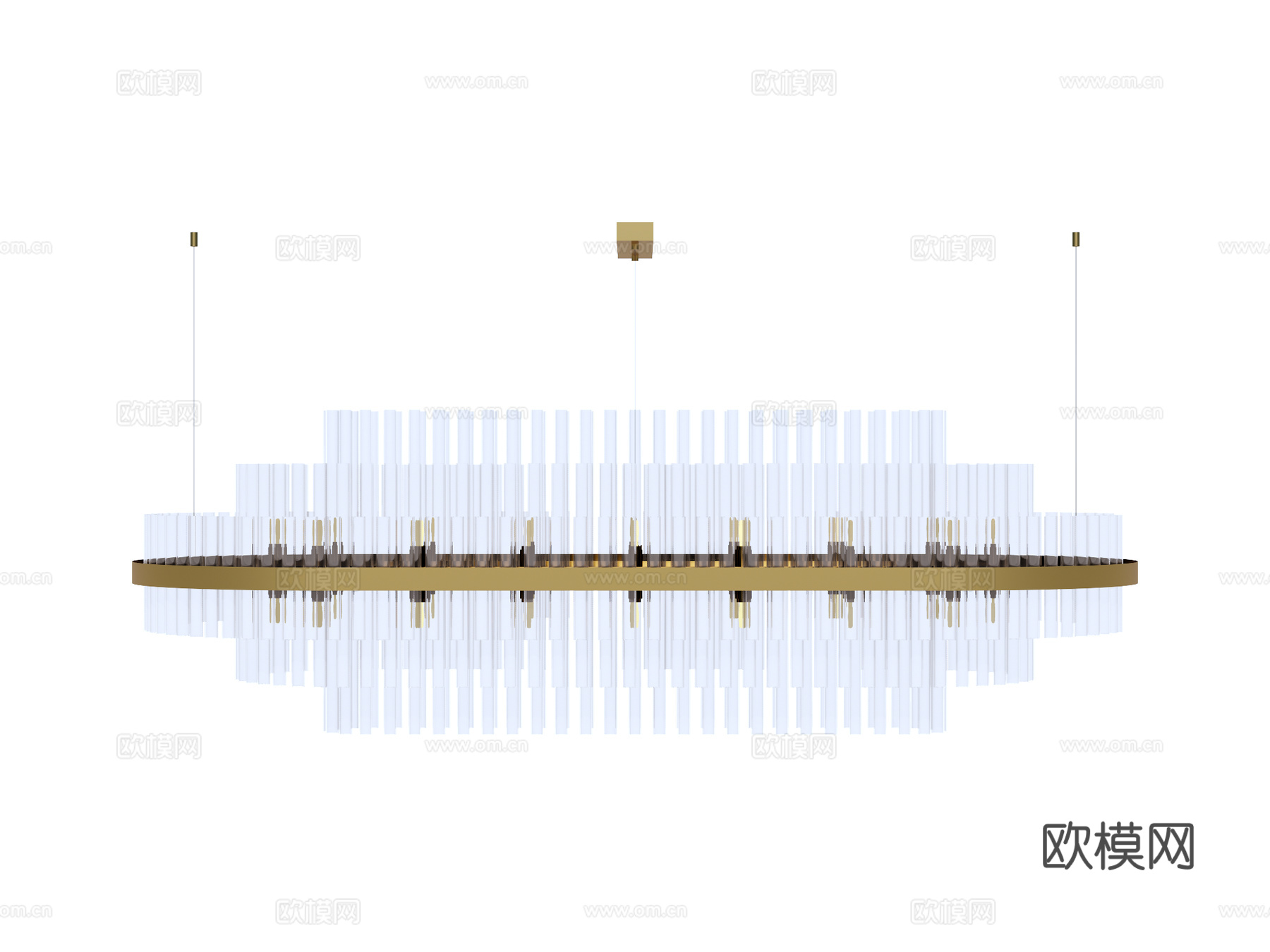 吊灯 水晶吊灯 金属吊灯 装饰灯具su模型下载（渲染图1）