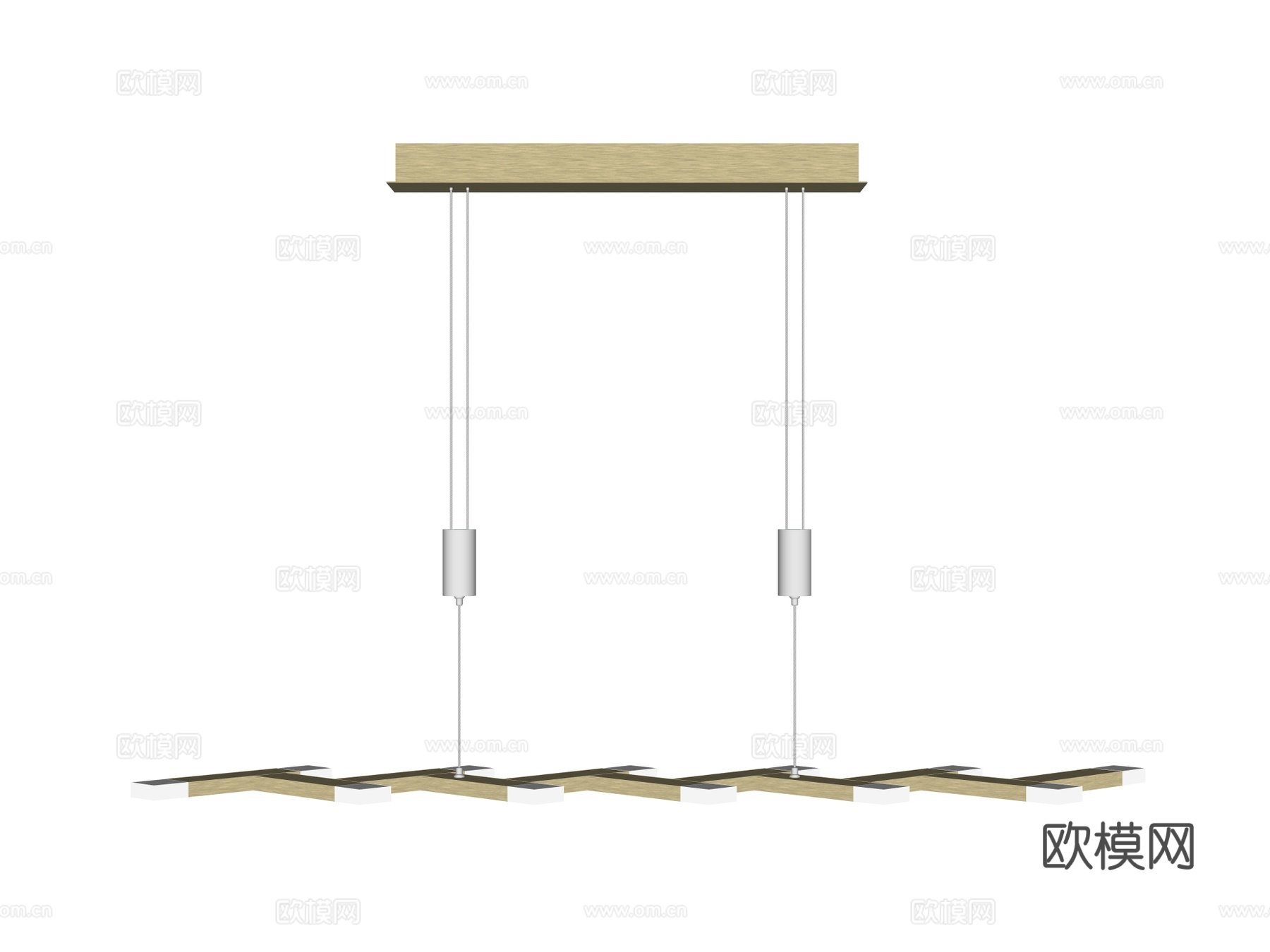 吊灯 金属吊灯 条形吊灯 装饰灯具su模型