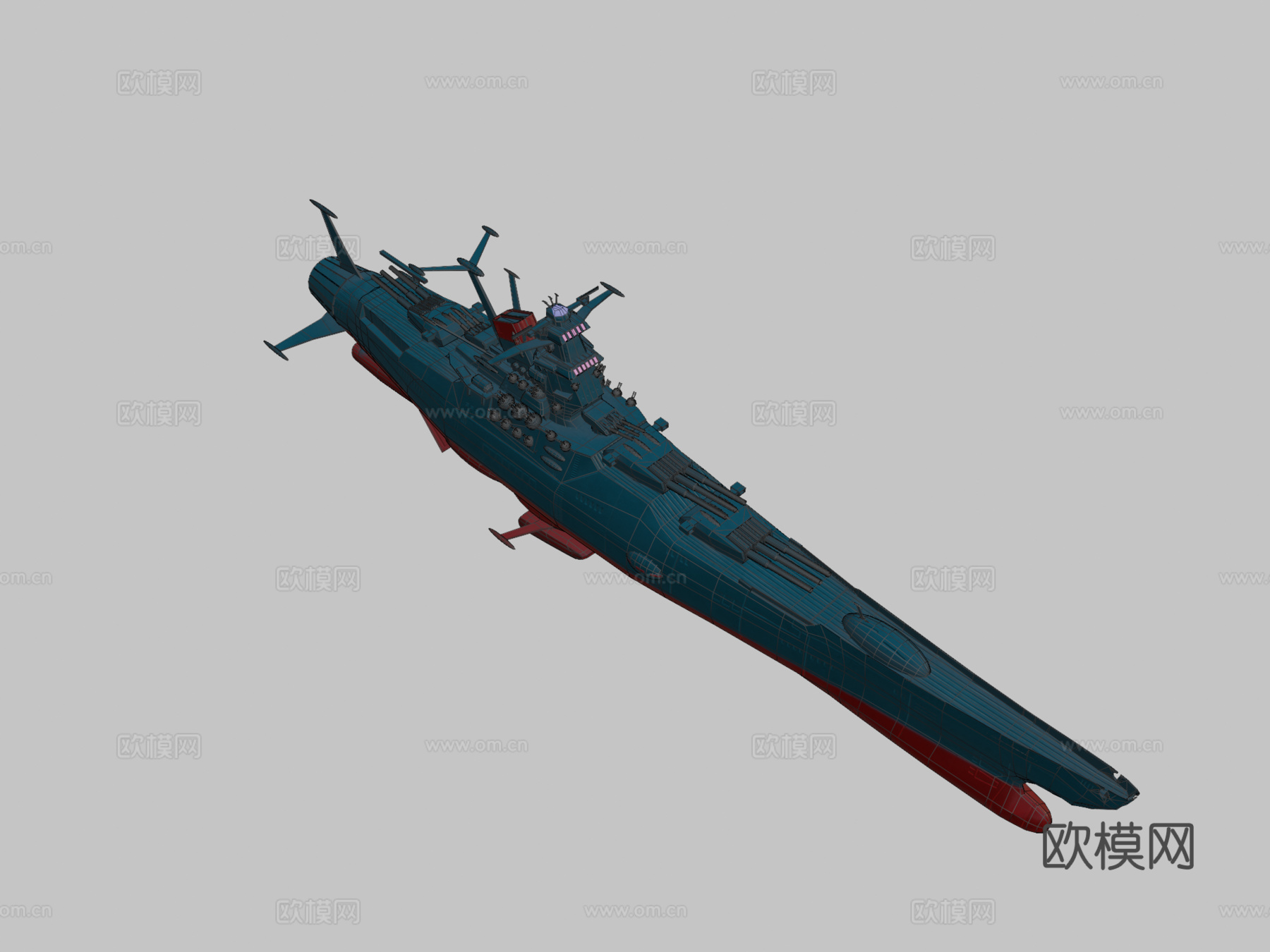 宇宙战舰大和号3d模型下载（渲染图2）