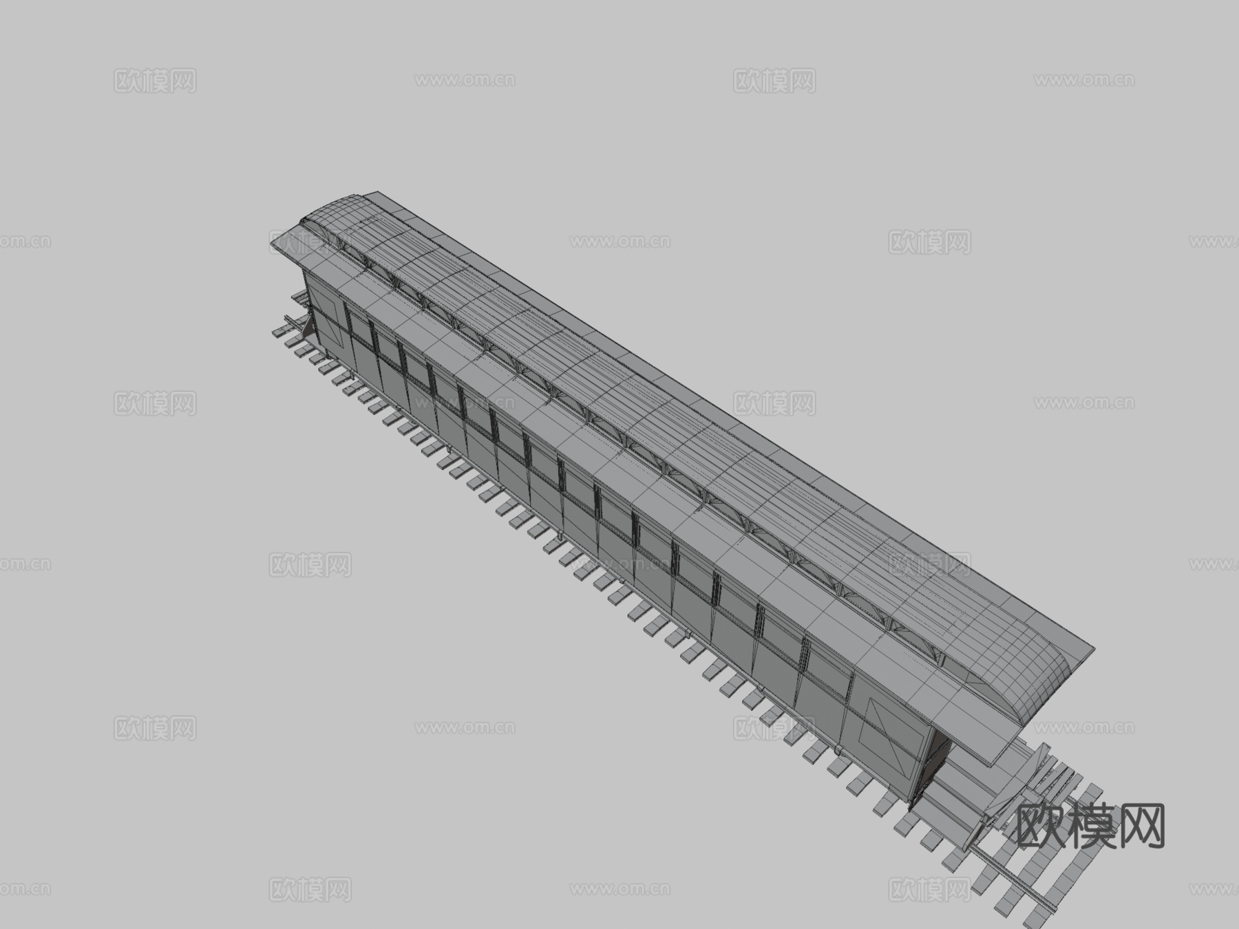 火车车厢3d模型下载（渲染图3）