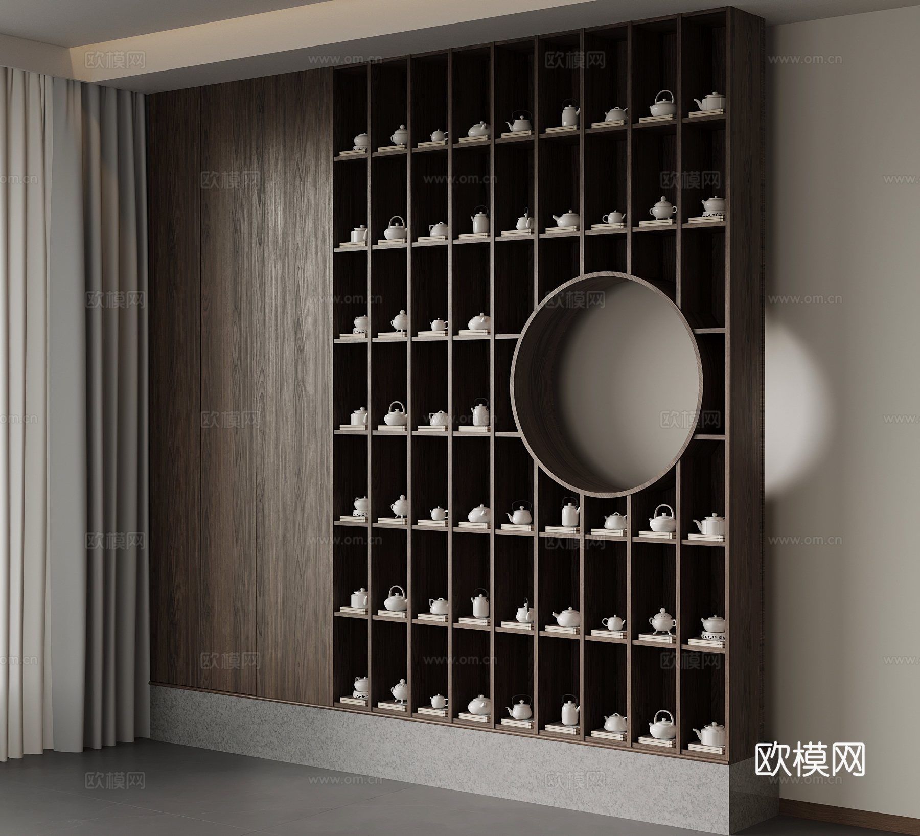 新中式茶柜su模型