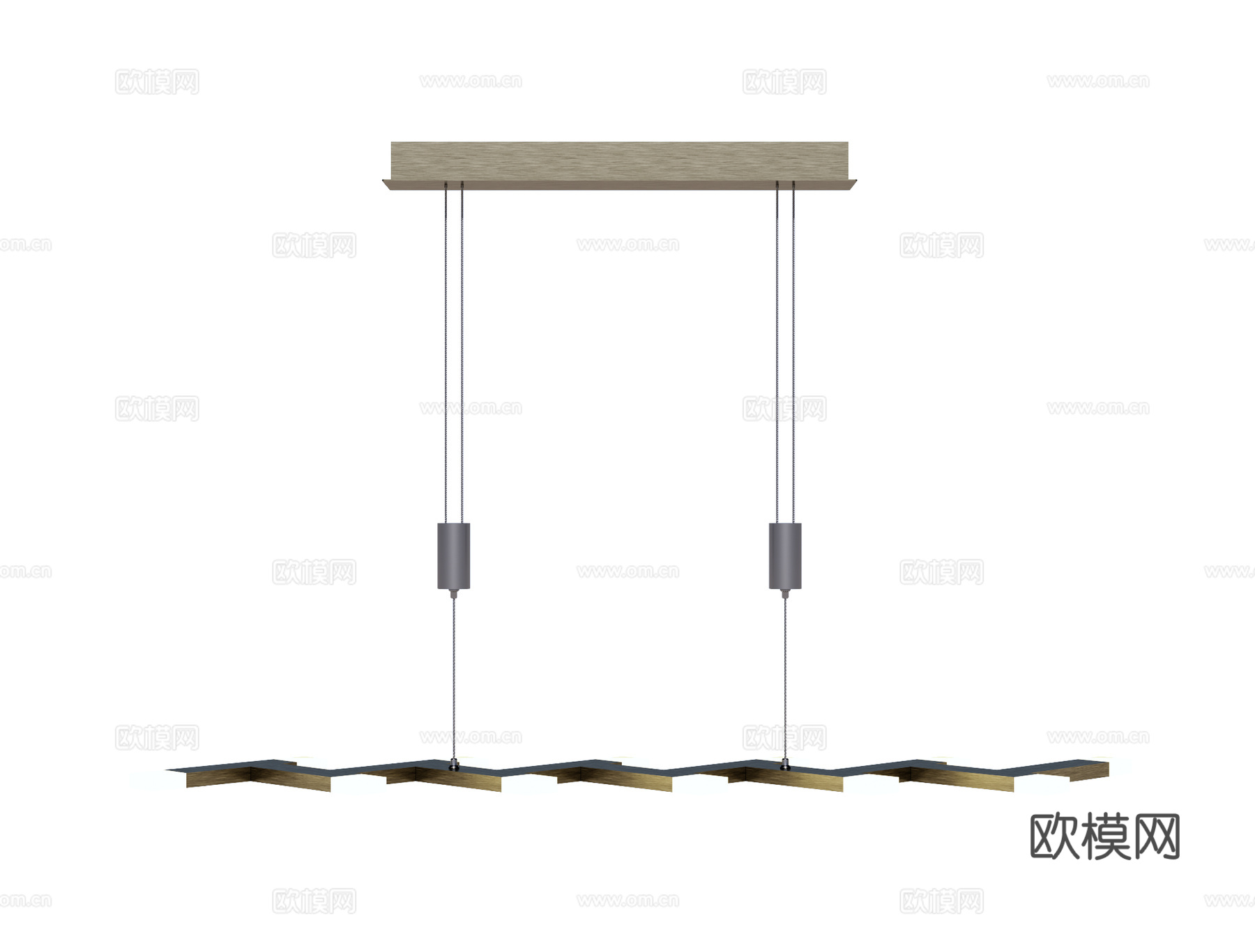吊灯 金属吊灯 条形吊灯 装饰灯具su模型