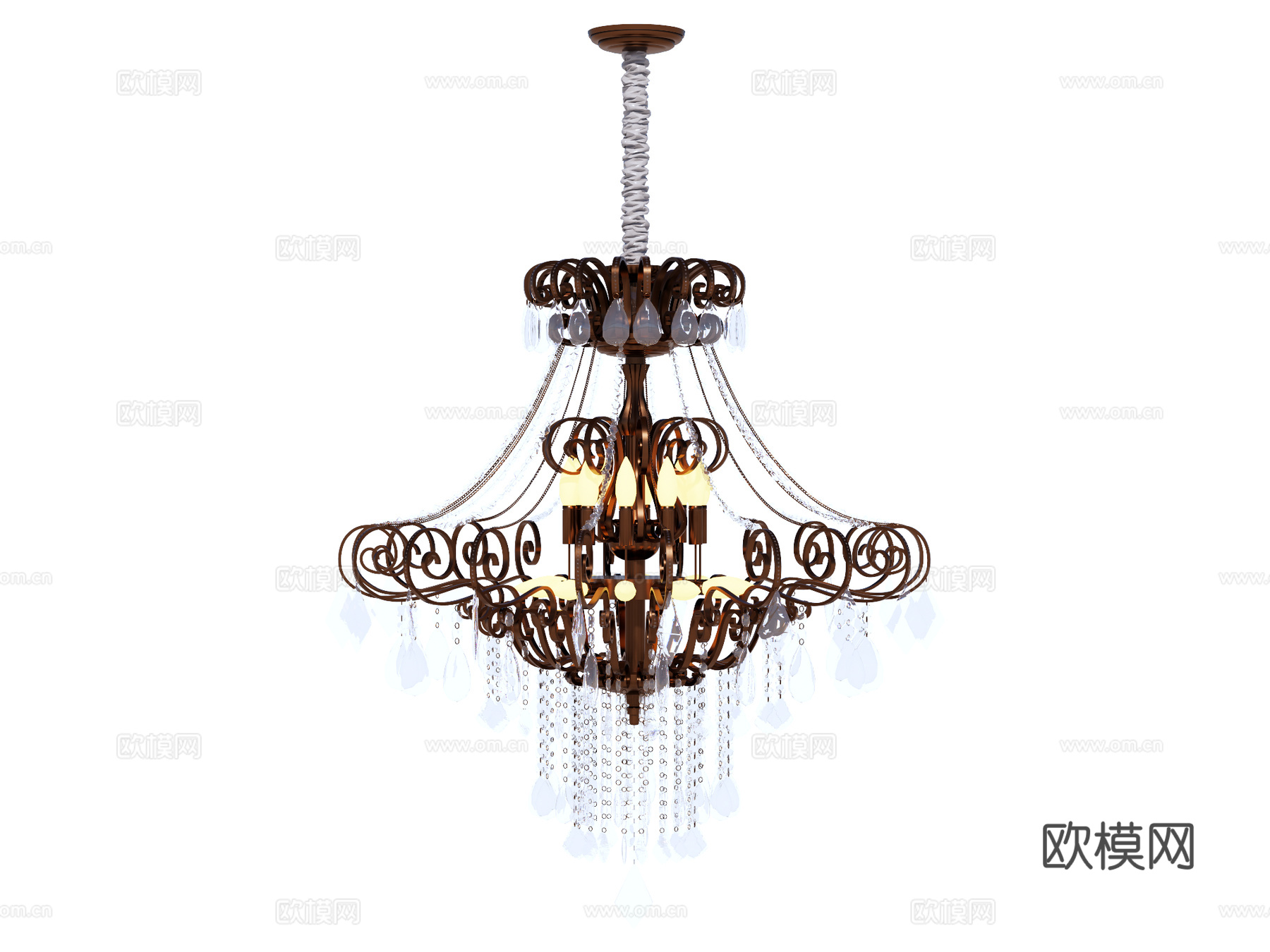 吊灯 水晶吊灯 金属吊灯 装饰灯具su模型