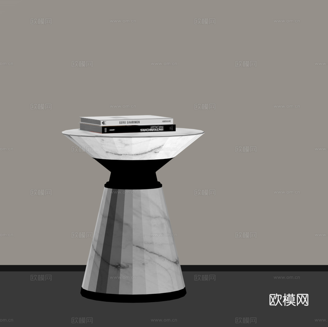 现代意式边几 圆几角几su模型