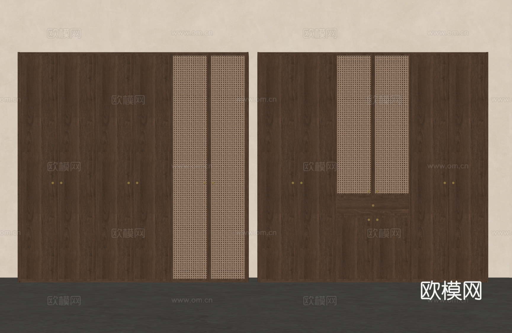 中古风衣柜su模型