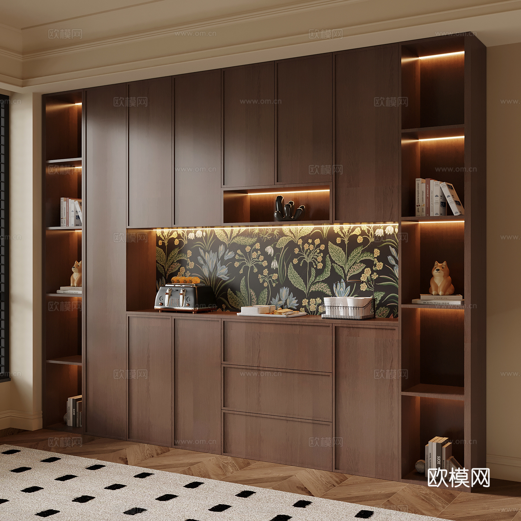 法式中古风餐边柜su模型