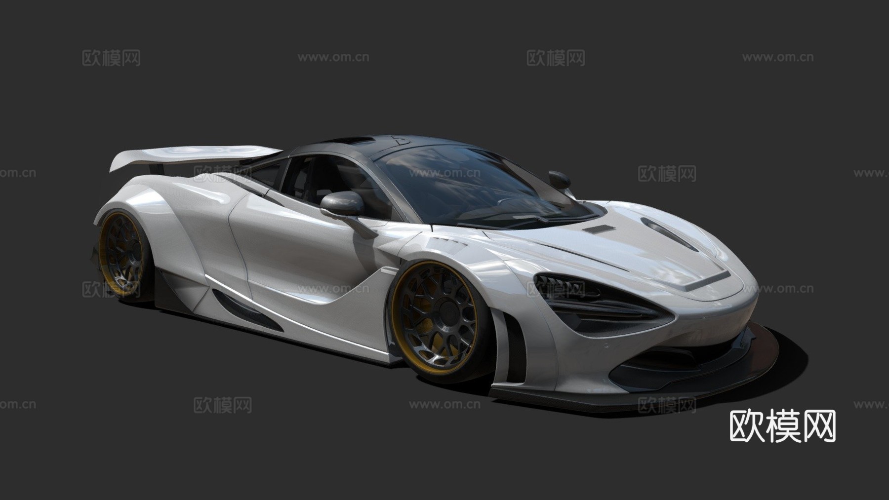 迈凯伦720S LBWK 未完成3d模型3d模型下载（渲染图1）