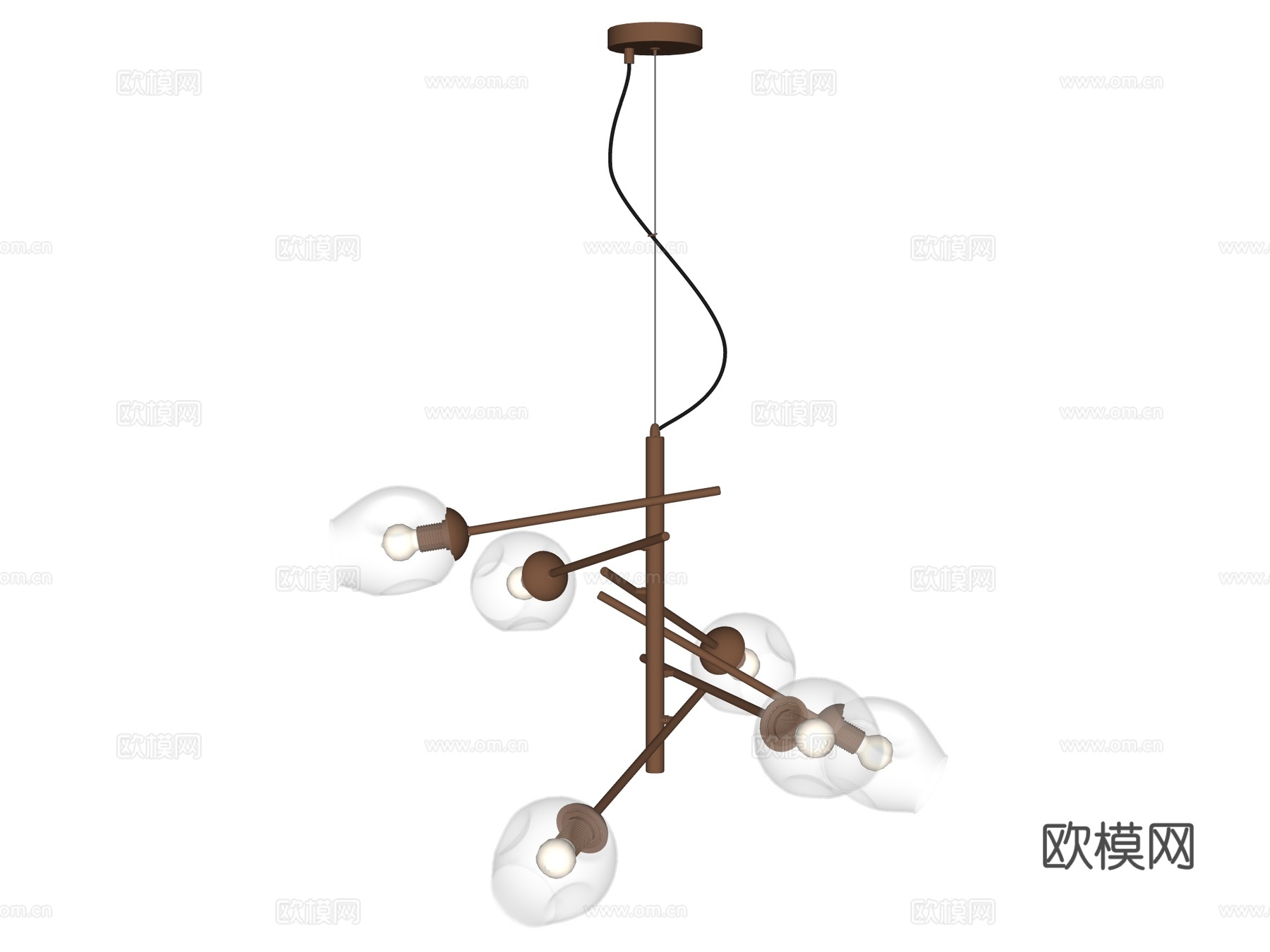 吊灯 金属吊灯 玻璃吊灯 装饰灯具su模型