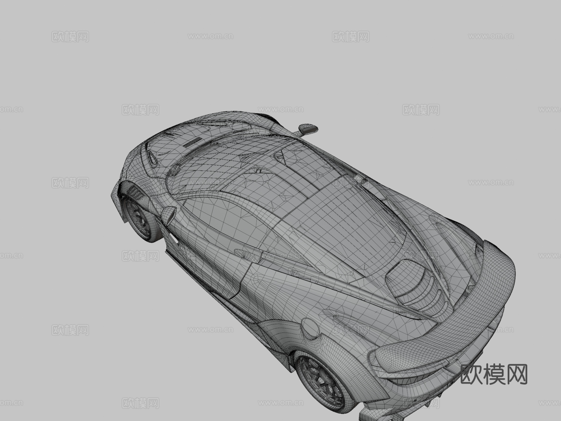 迈凯伦720S LBWK 未完成3d模型3d模型下载（渲染图3）