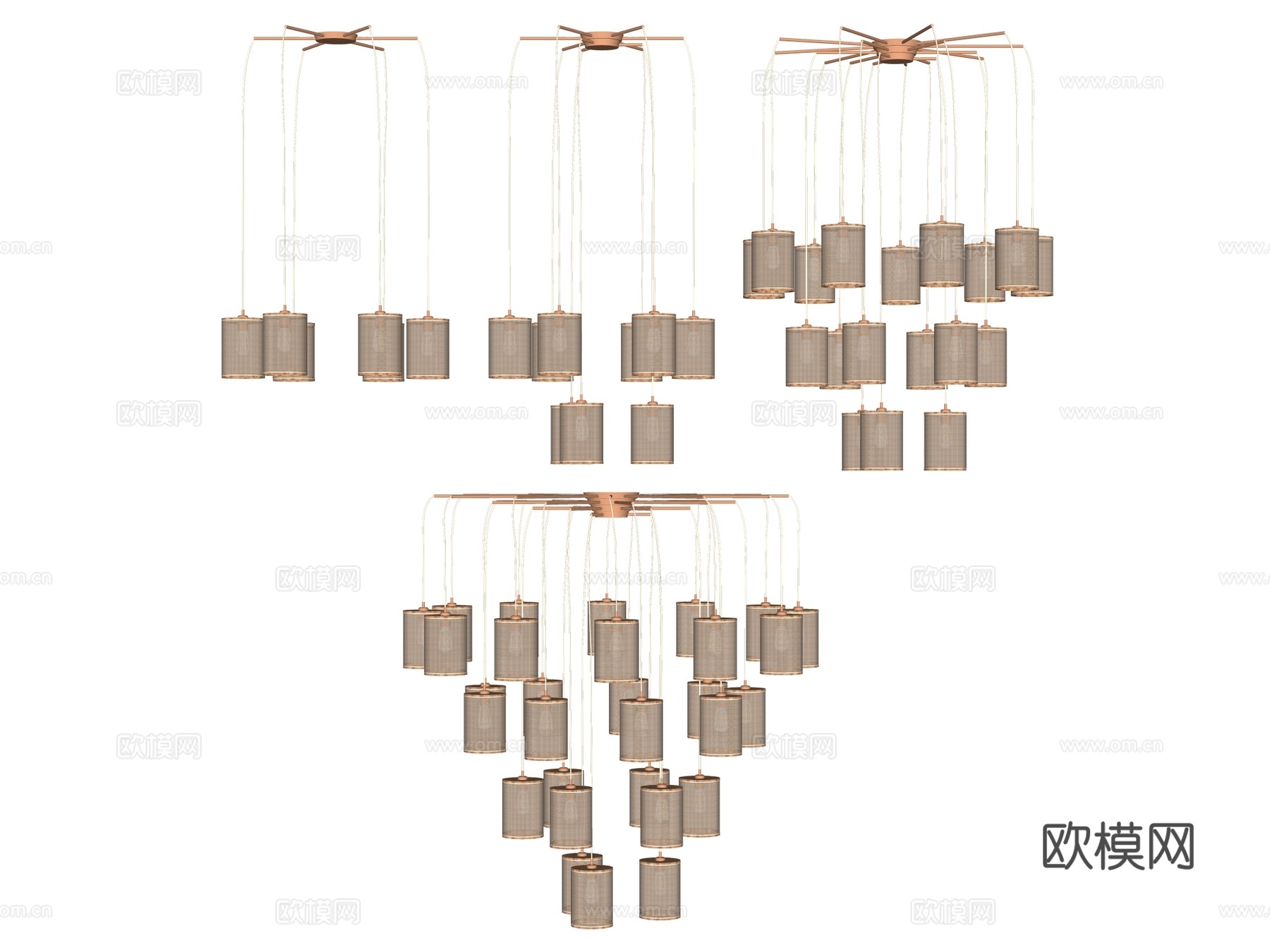 吊灯 装饰灯具su模型