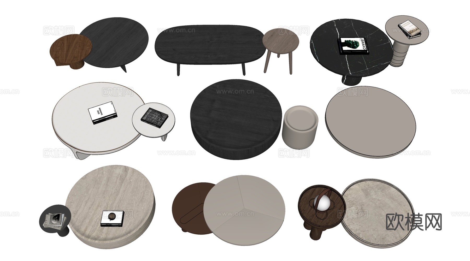 现代茶几 客厅茶几su模型