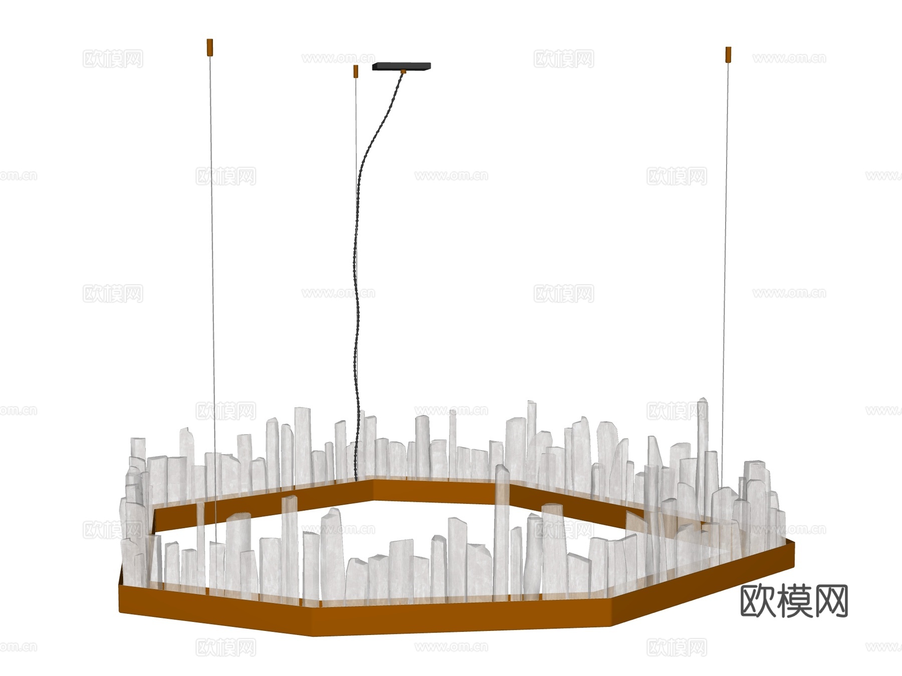 吊灯 水晶吊灯 金属吊灯 装饰灯具su模型