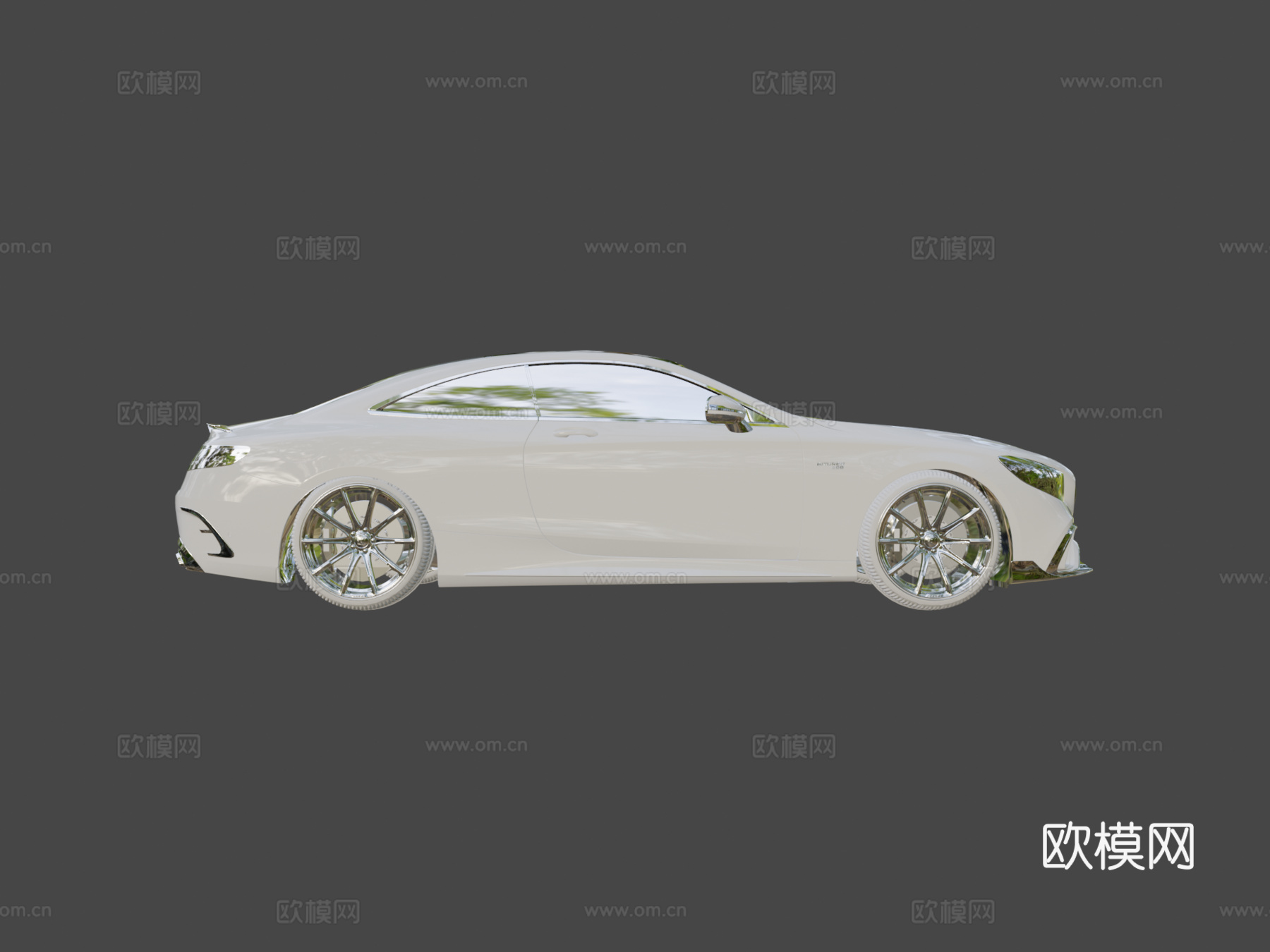 梅赛德斯奔驰s63轿跑Brabus 8003d模型下载（渲染图6）