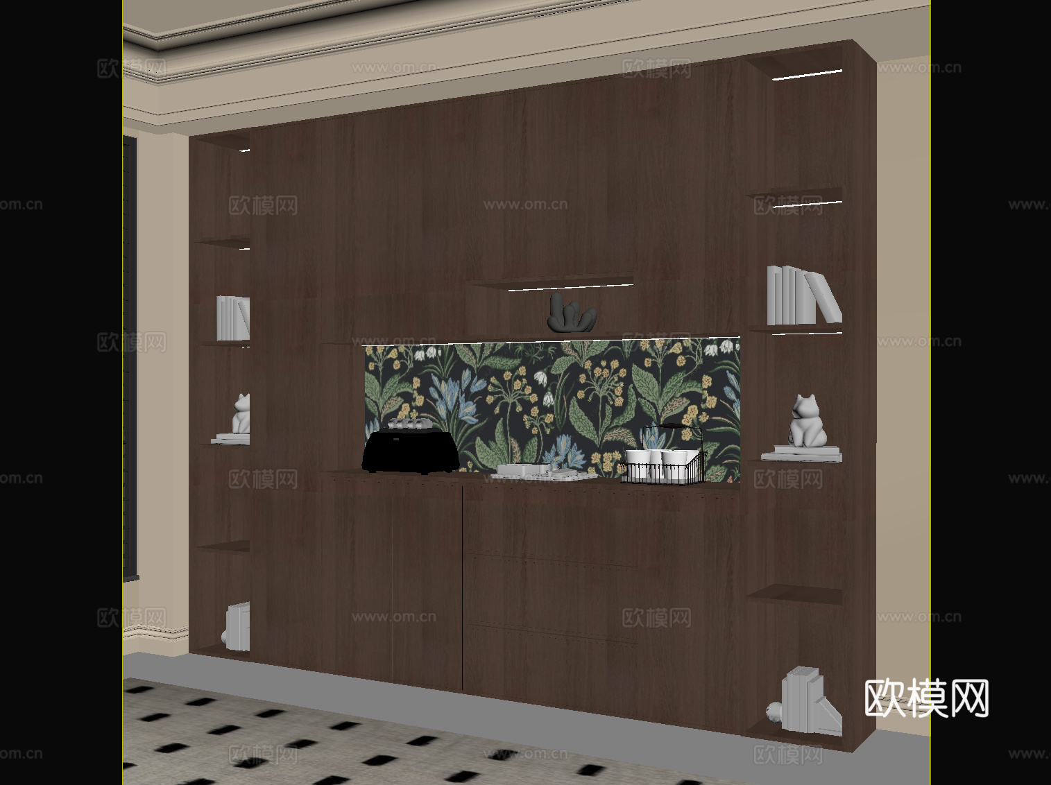 法式中古风餐边柜su模型